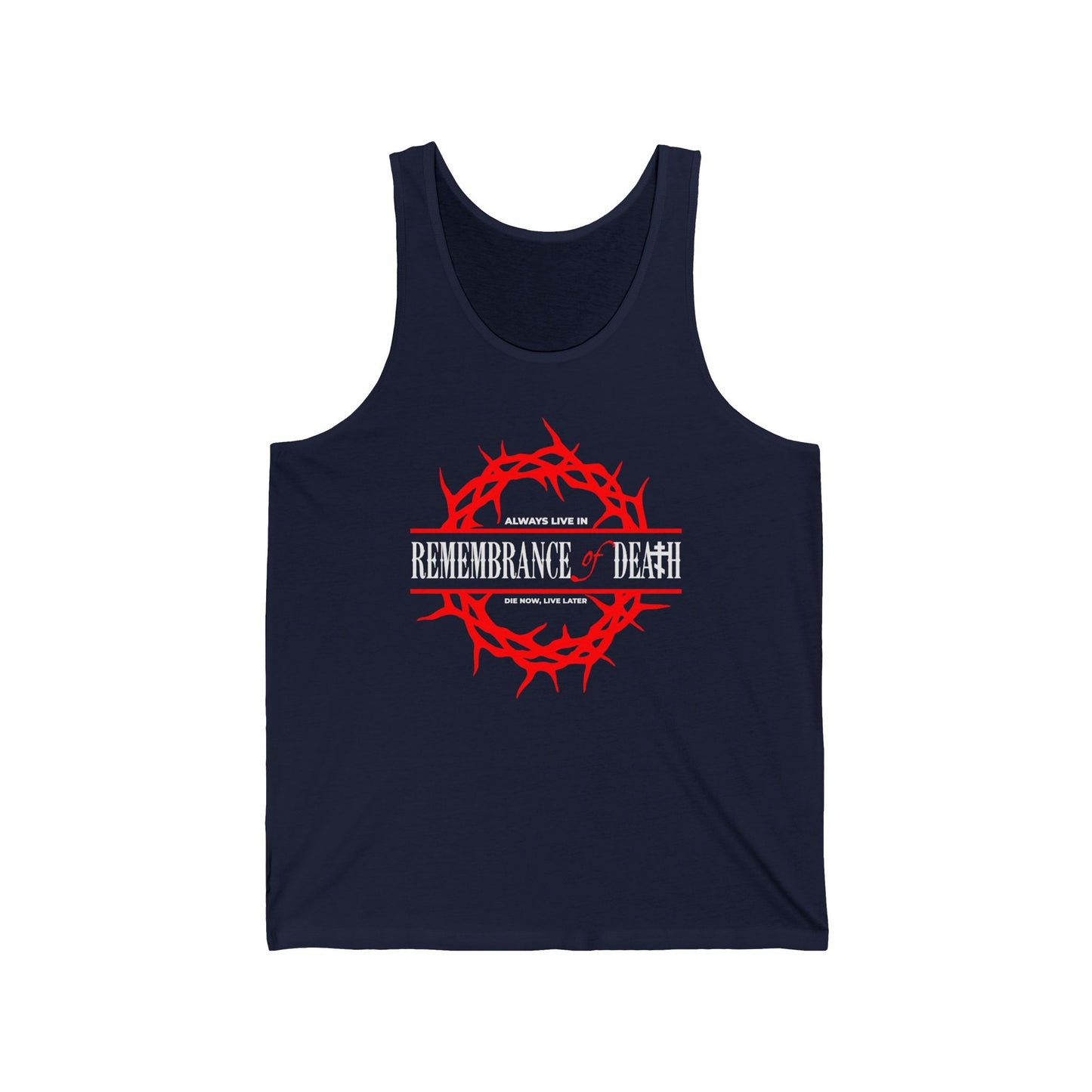 Always Live in Remembrance of Death No. 1 | Orthodox Christian Jersey Tank Top / Sleeveless Shirt