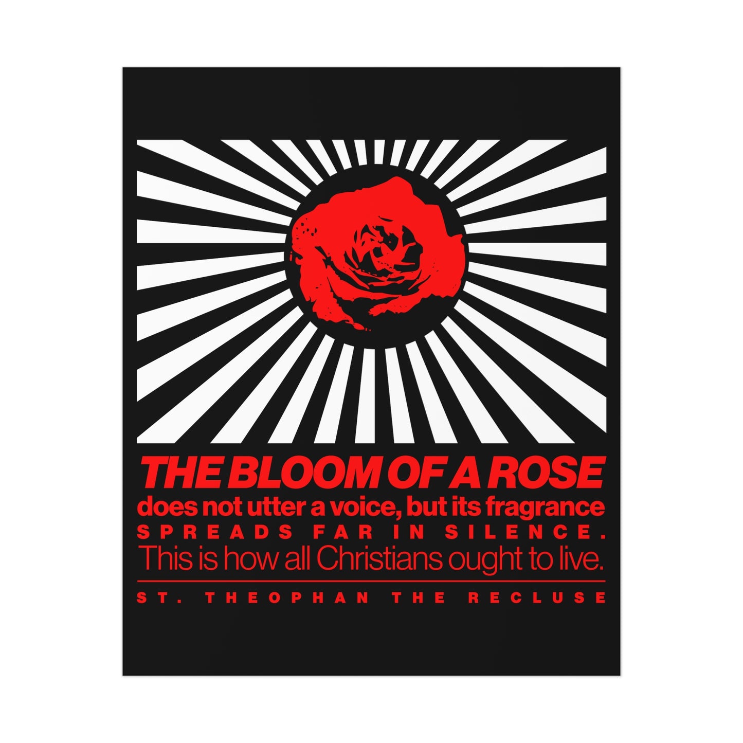 The Bloom of a Rose No. 1 | Orthodox Christian Art Poster