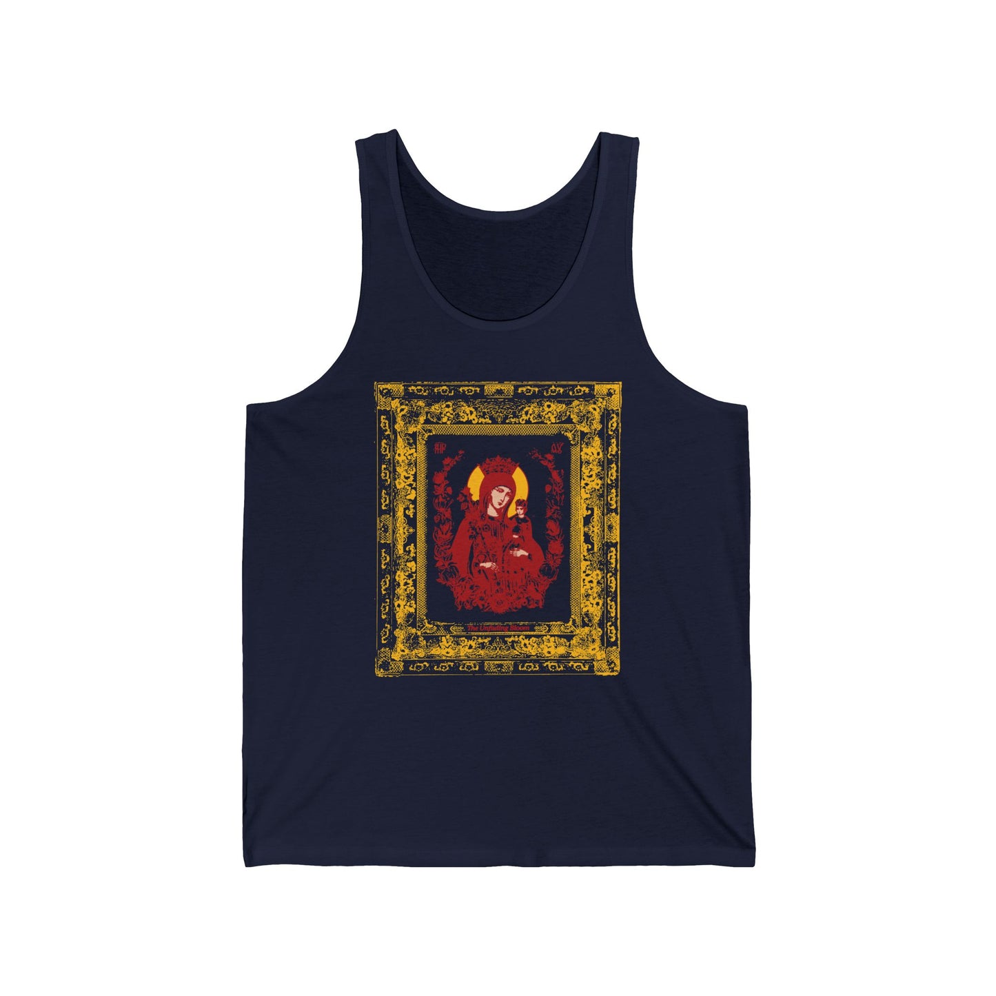 The Unfading Bloom (Theotokos Iconographic) No. 1 | Orthodox Christian Jersey Tank Top / Sleeveless Shirt