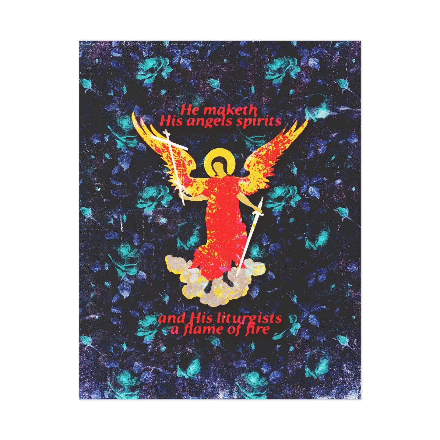 He Maketh His Angels Spirits (Psalm 103 LXX) No. 1 | Orthodox Christian Art Poster