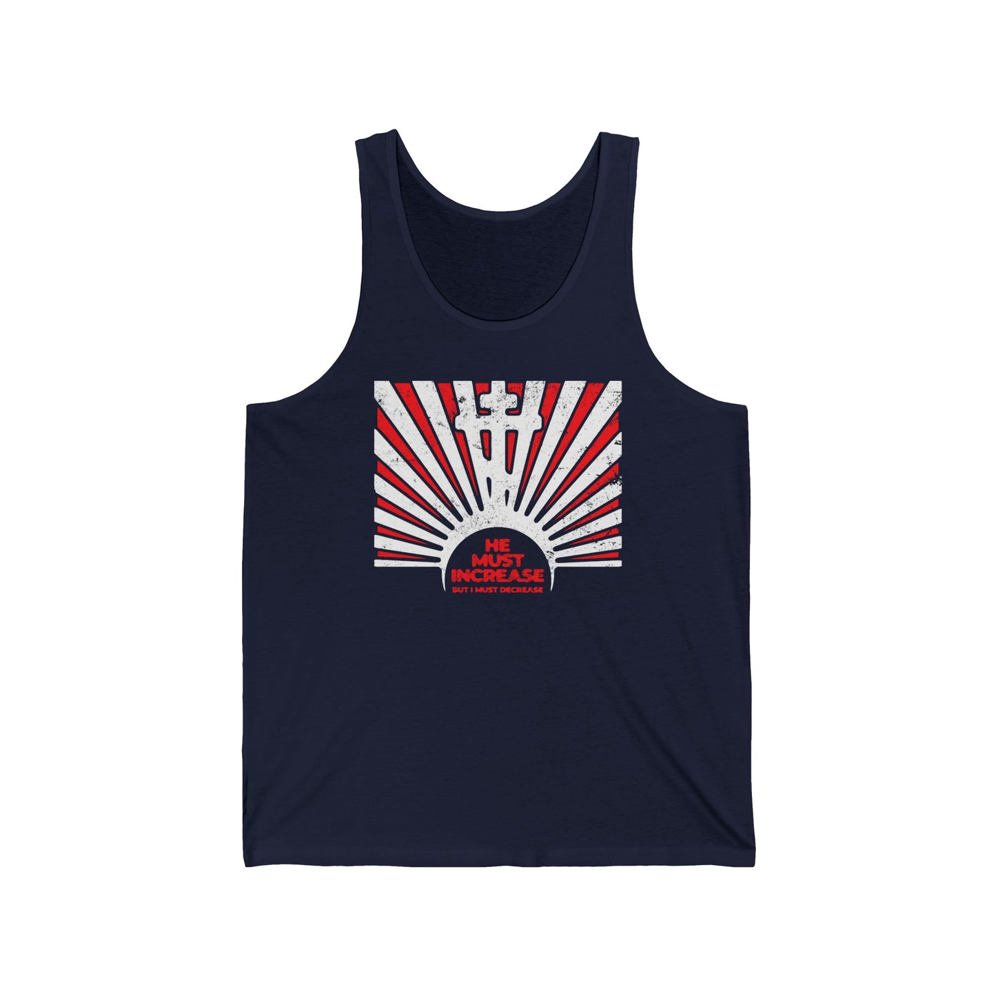 He Must Increase, but I Must Decrease No. 2 | Orthodox Christian Jersey Tank Top / Sleeveless Shirt