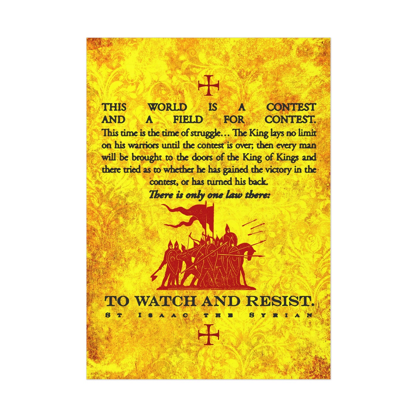 The World is a Contest No. 1 (St Isaac the Syrian) | Orthodox Christian Art Poster