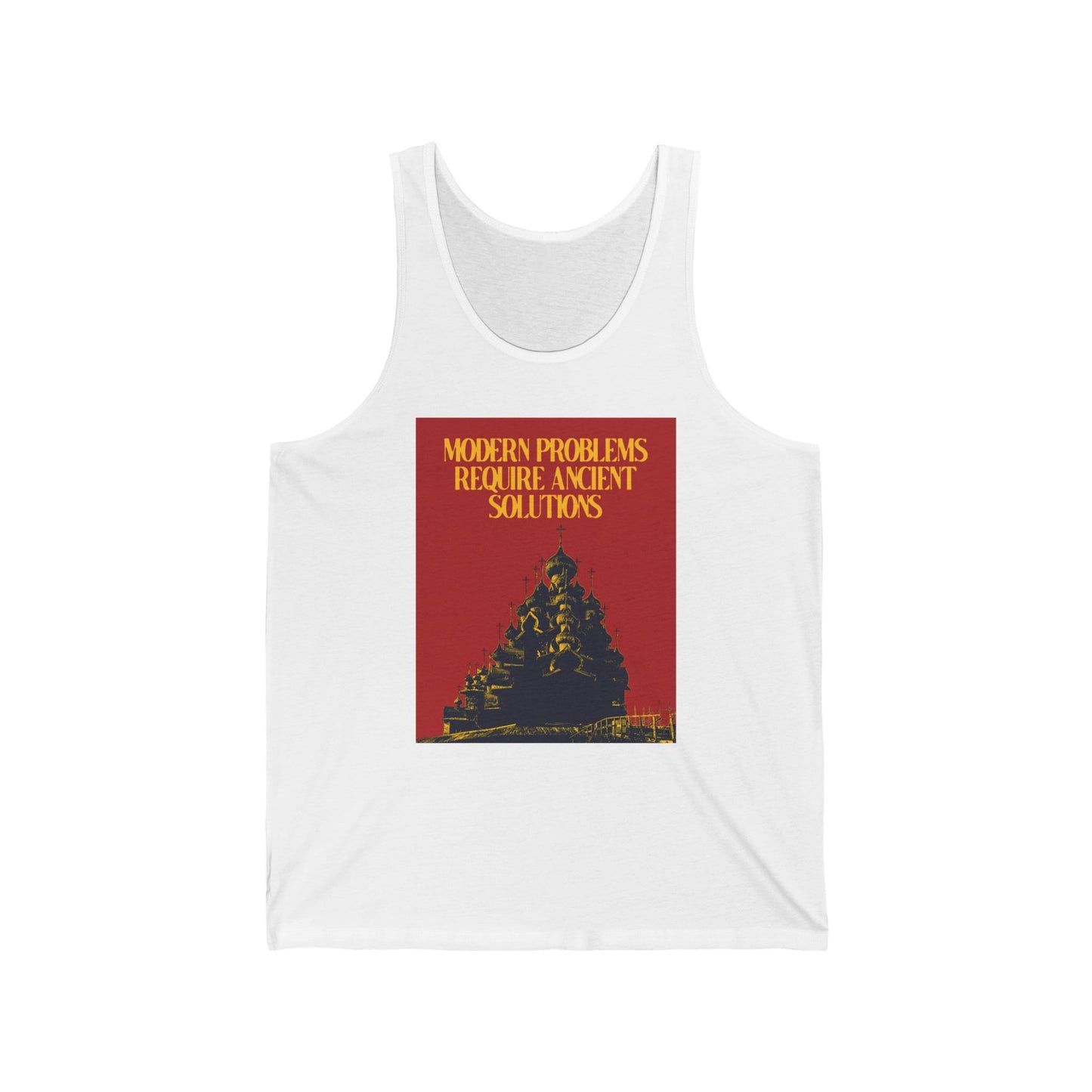 Modern Problems Require Ancient Solutions No. 1 | Orthodox Christian Jersey Tank Top / Sleeveless Shirt