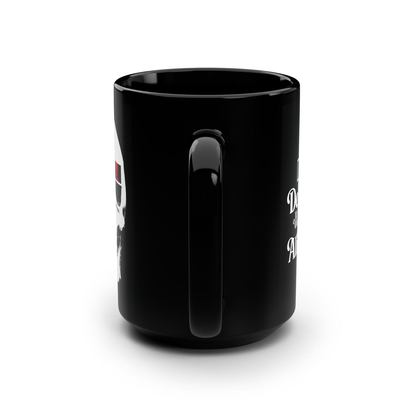 Dead to this World Alive to the Next | Goth Aesthetic Flower Cross & Skull | Orthodox Christian Black Mug