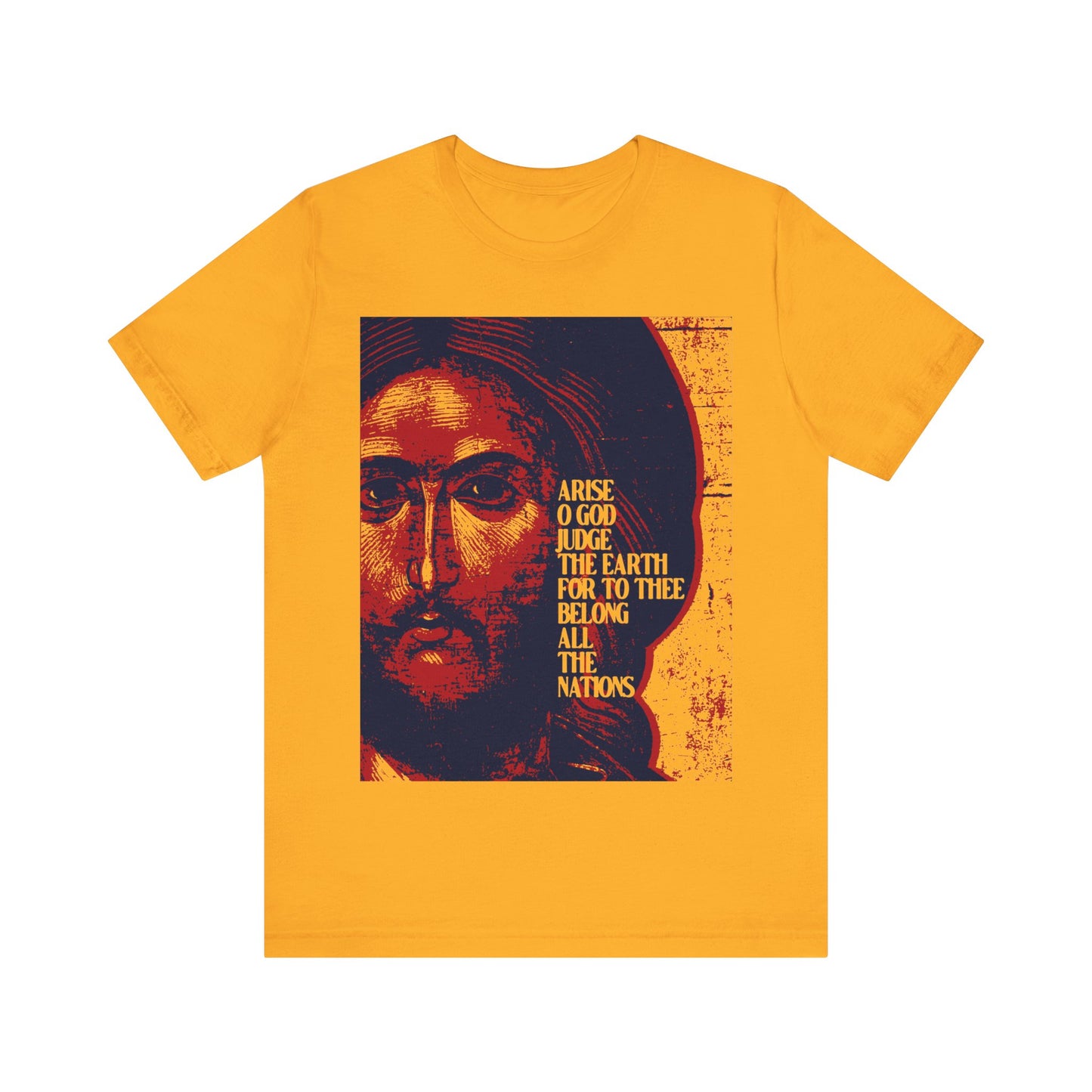 Arise, O God, Judge the Earth (Psalm 82/81) | Jesus Christ Russian Style IconoGraphic | Orthodox Christian T-Shirt
