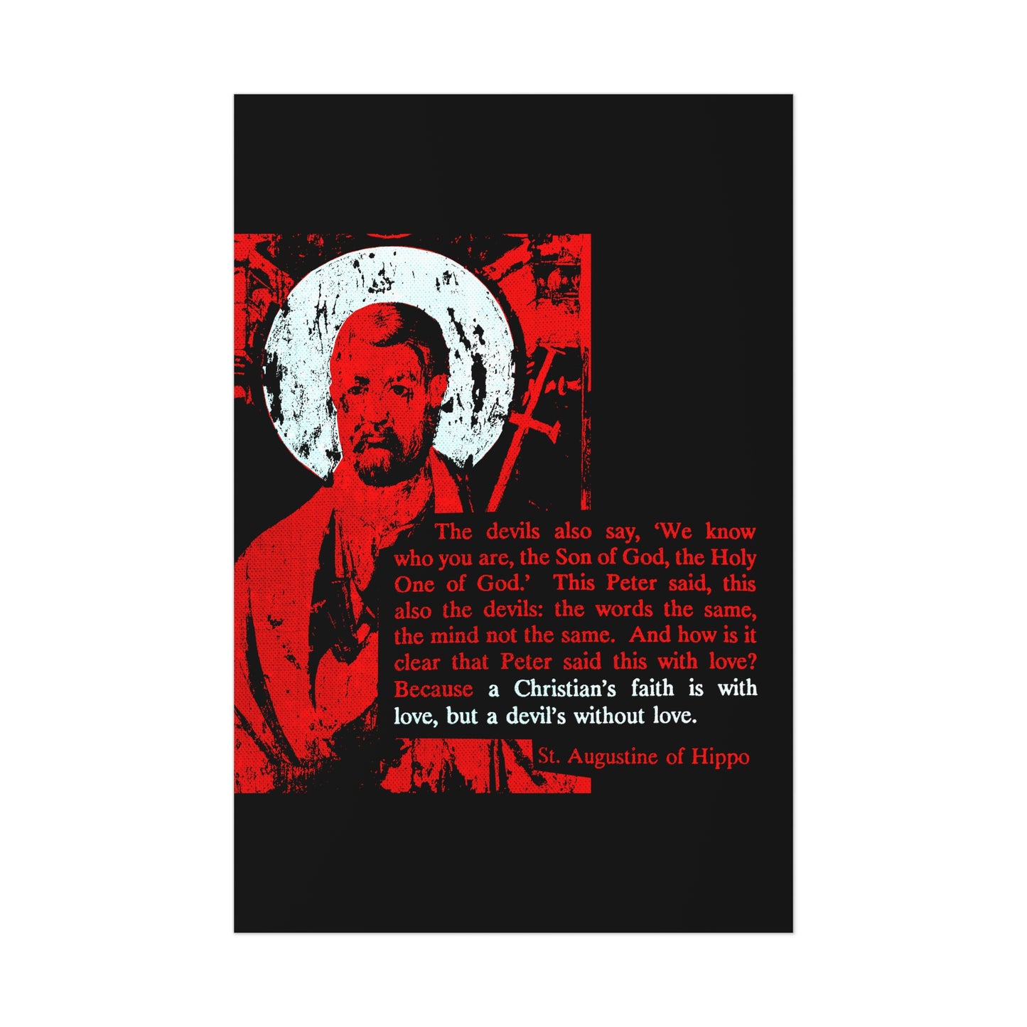 The Devil's Faith is Without Love (St. Peter, St. Augustine) No. 1 |  Orthodox Christian Art Poster