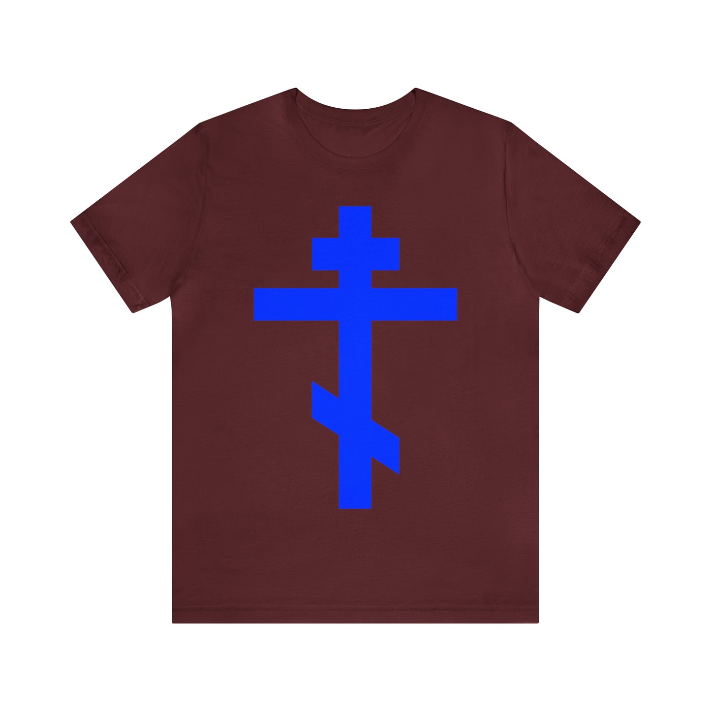 Simple Orthodox Cross (Blue) No. 1 | Orthodox Christian T-Shirt