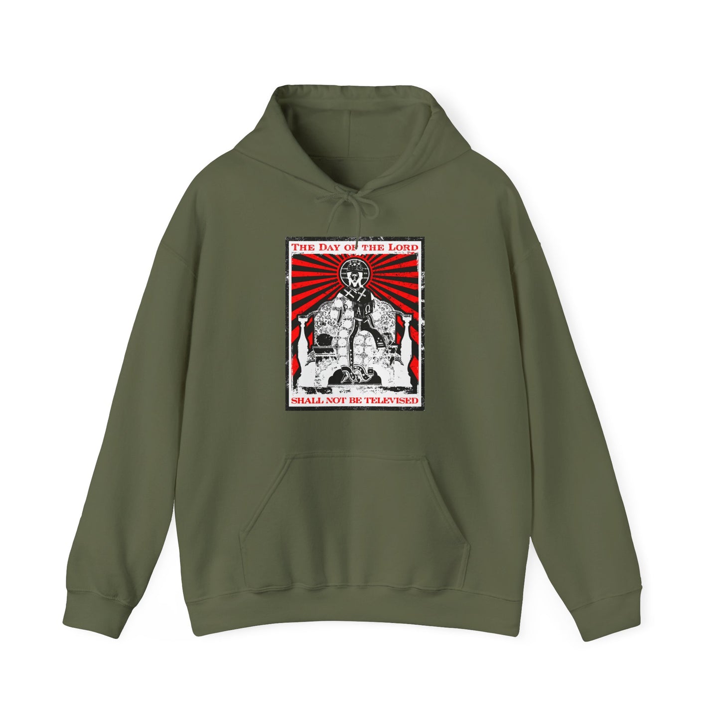 The Day of the Lord Shall Not Be Televised | Jesus Christ Iconographic | Second Coming | Revelation | Orthodox Christian Hoodie