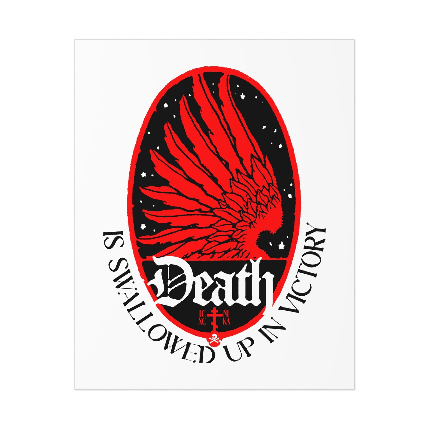 Death is Swallowed Up In Victory No. 3 (Dark Design) | Orthodox Christian Art Poster