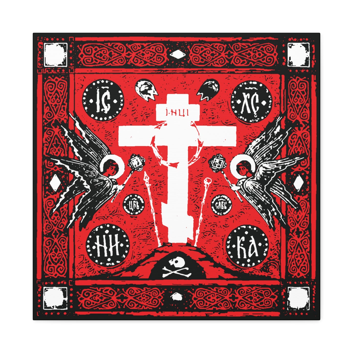 Adoration of the Holy Cross No. 1 | Canvas Icono-Graphic | Orthodox Christian Art