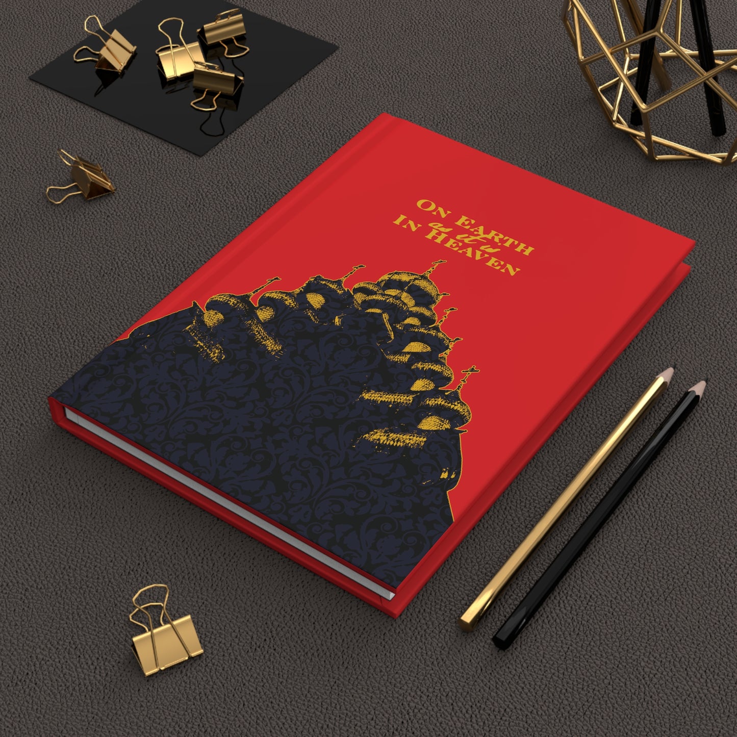The Church: On Earth As It Is In Heaven | Lord's Prayer | Ancient Russian Wooden Church Design | Orthodox Christian Hardcover Journal