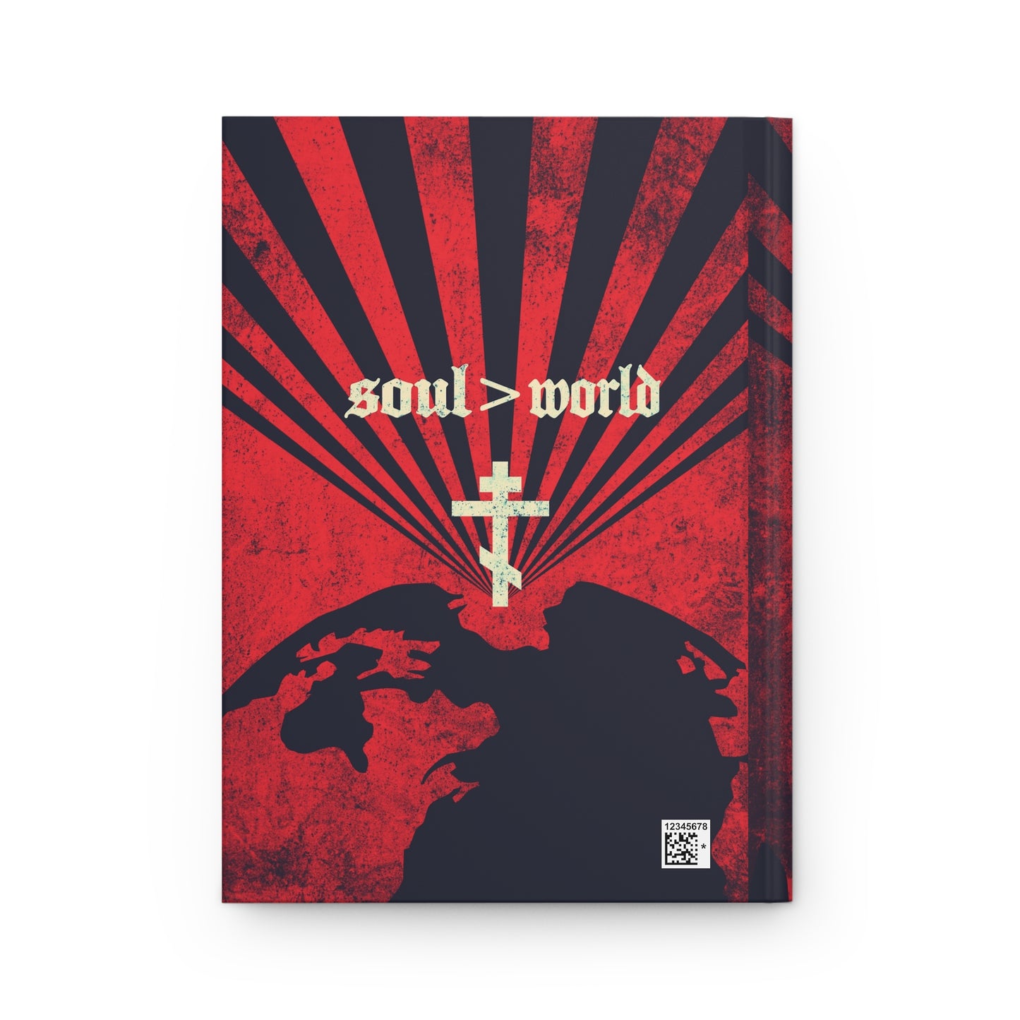 What Shall it Profit a Man | Matthew 16:26 | Soul Is Greater Than World | Red Earth White Cross | Orthodox Christian Hardcover Journal