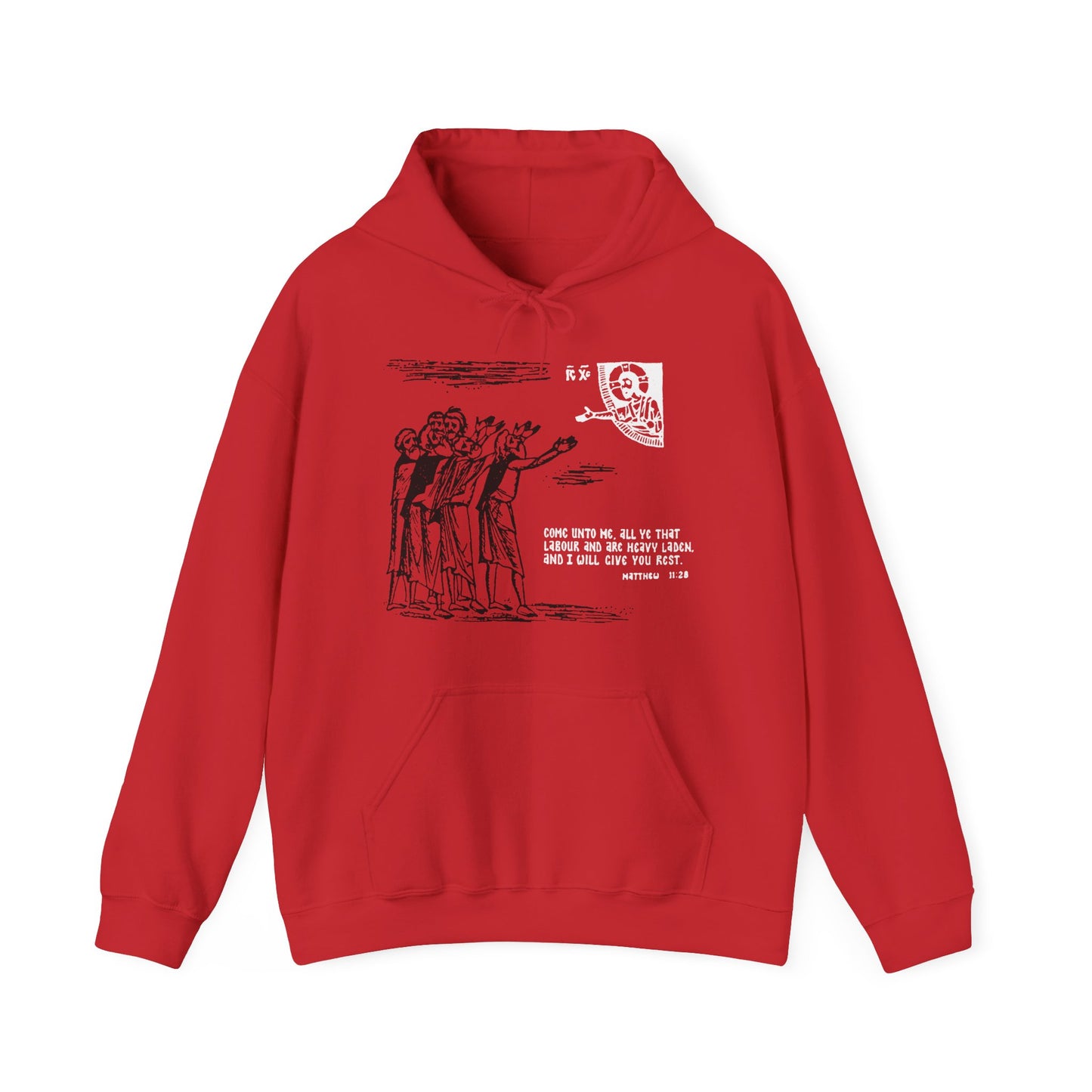 Come Unto Me, All Ye That Labour and Are Heavy Laden No.1 | Orthodox Christian Hoodie / Hooded Sweatshirt