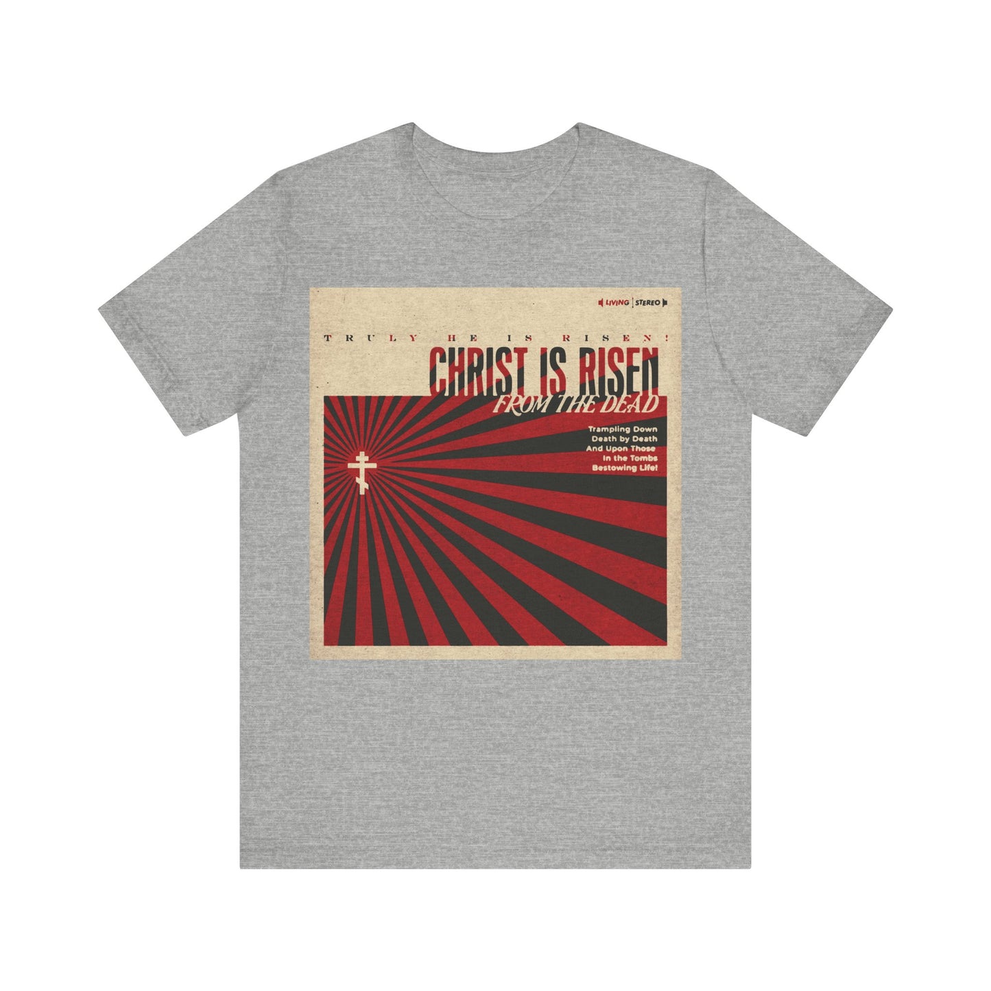 Christ is Risen from the Dead | Paschal Troparion | Retro LP Cover Design | Orthodox Christian T-Shirt