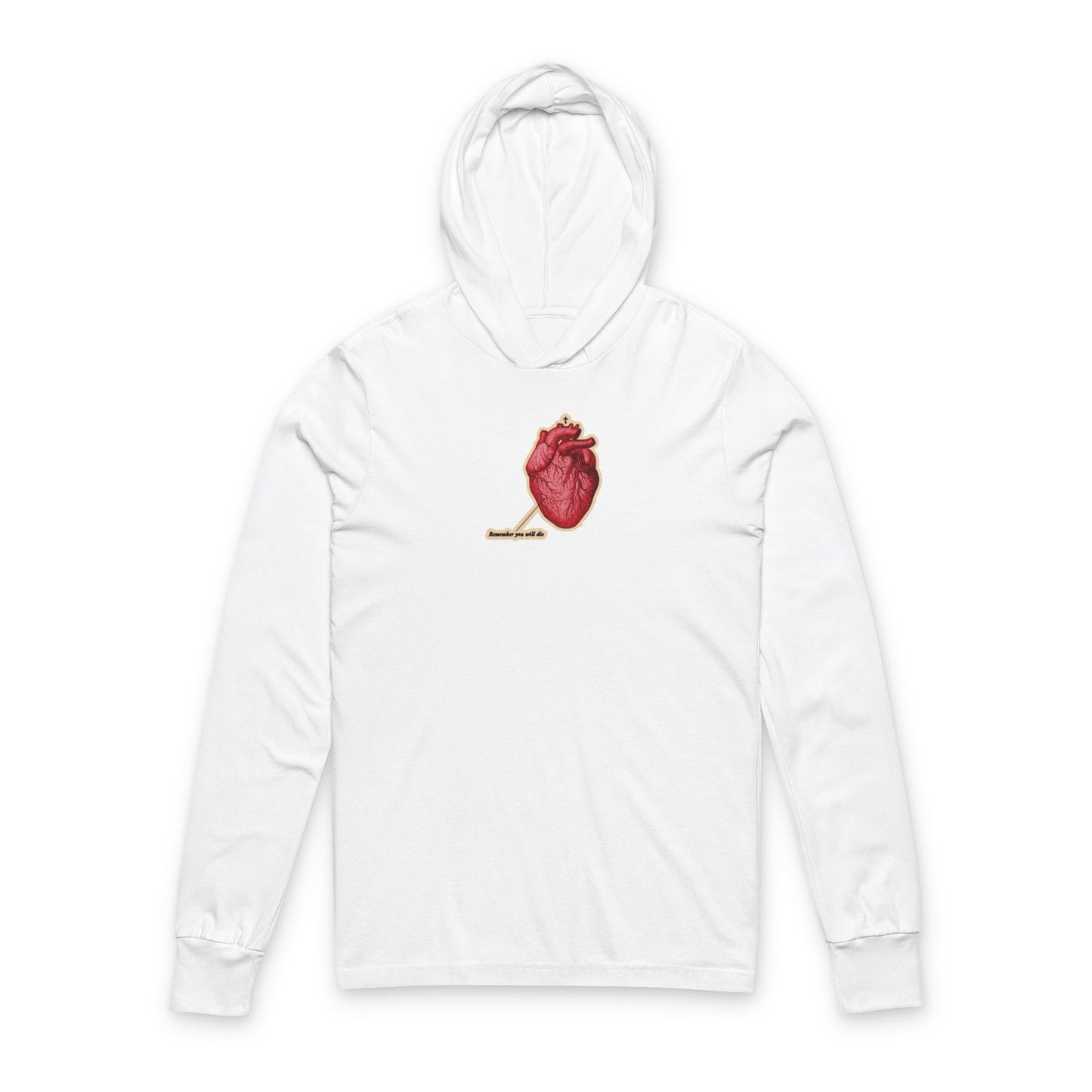Remember You Will Die Retro Medical Textbook Heart Design | Orthodox Long Sleeve Hooded Shirt