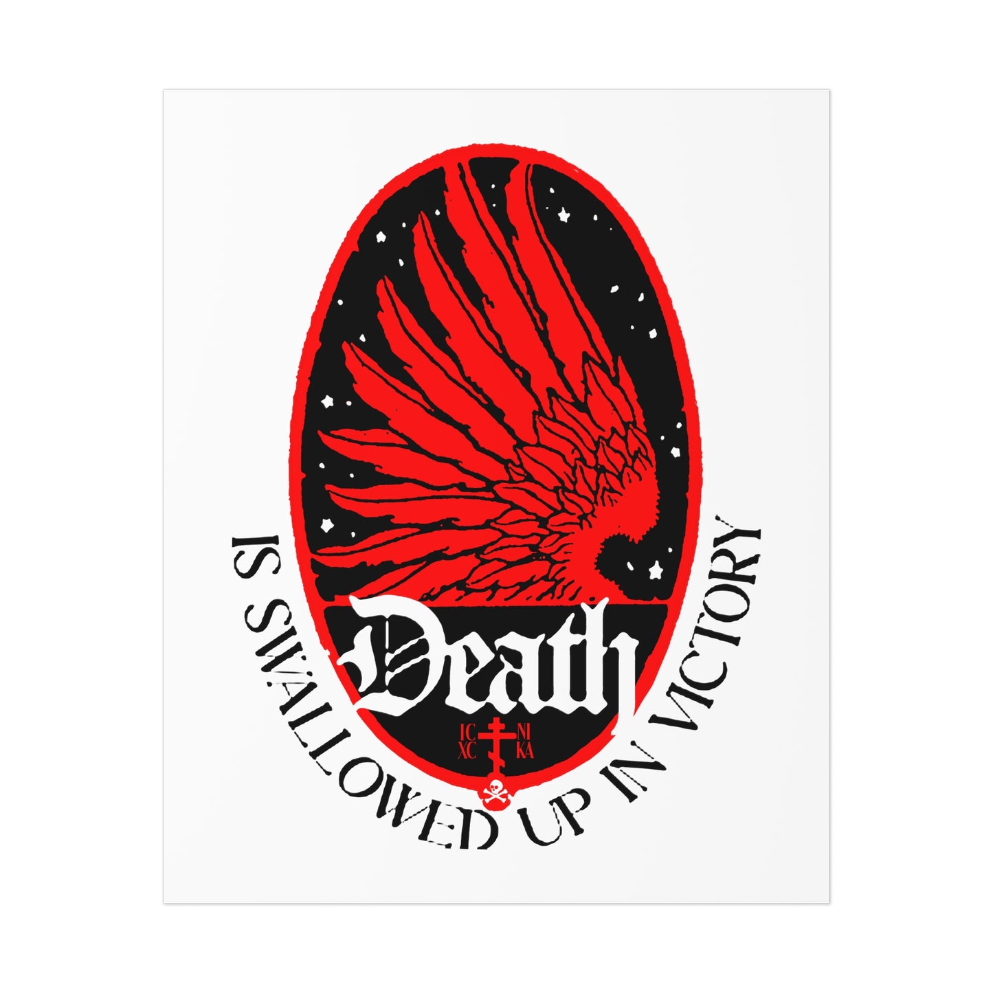 Death is Swallowed Up In Victory No. 3 (Dark Design) | Orthodox Christian Art Poster