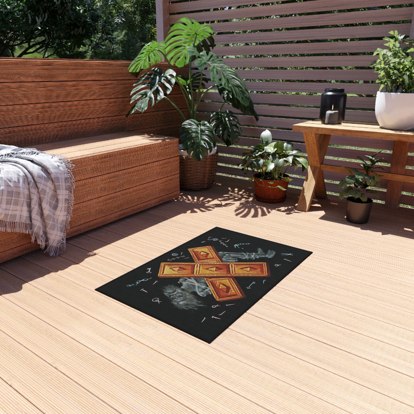 The Gates of Hades Shall Not Prevail No. 1 | Orthodox Christian Home Decor | Outdoor Rug/Mat