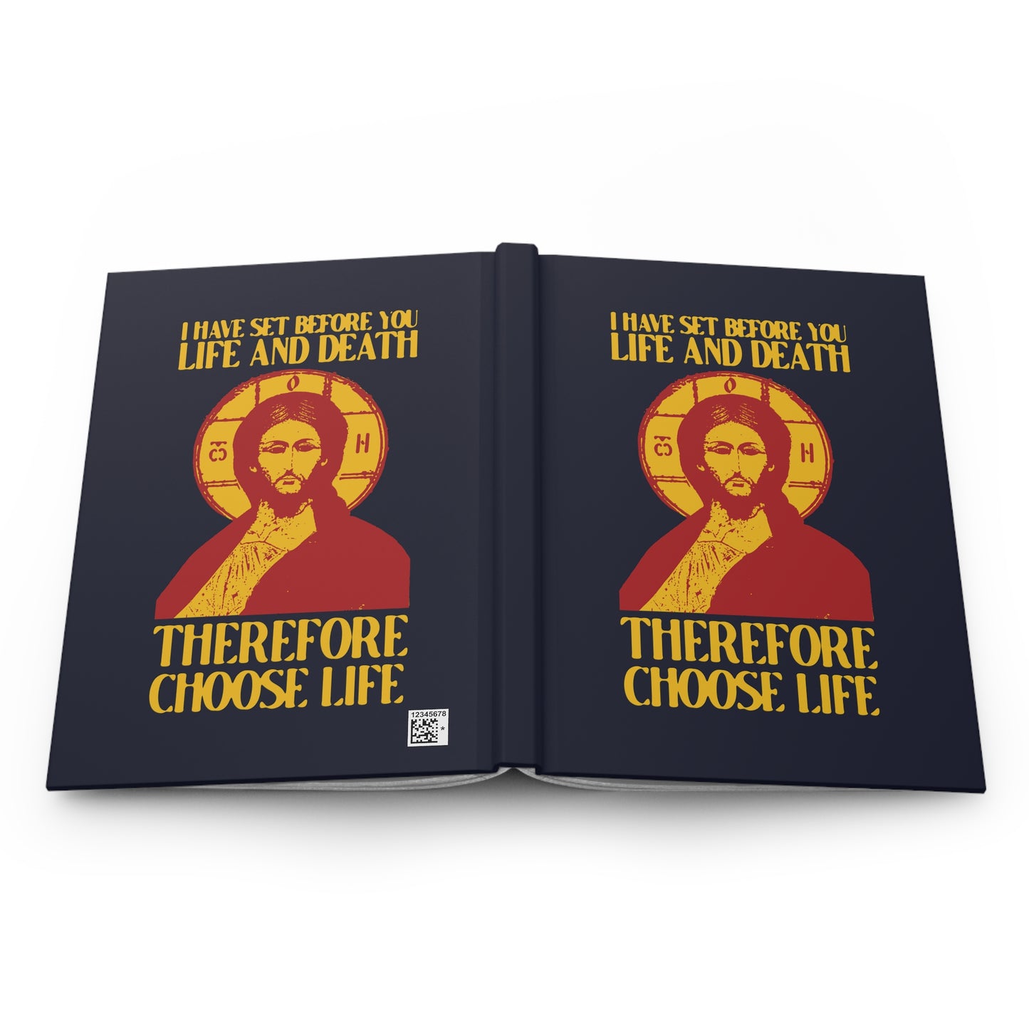 I Have Set Before You Life and Death (Deut. 30:11-20) Blue Design No. 1 | Orthodox Christian Accessory | Hardcover Journal