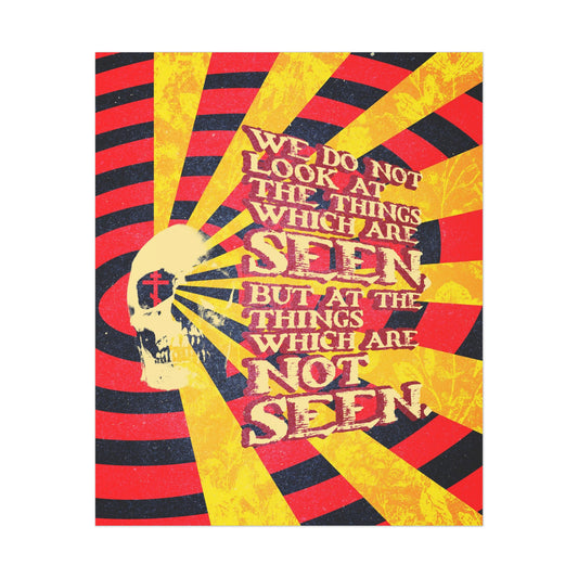 We Do Not Look at the Things Which Are Seen No. 2 (Giallo Movie Poster Style) | Orthodox Christian Art Poster