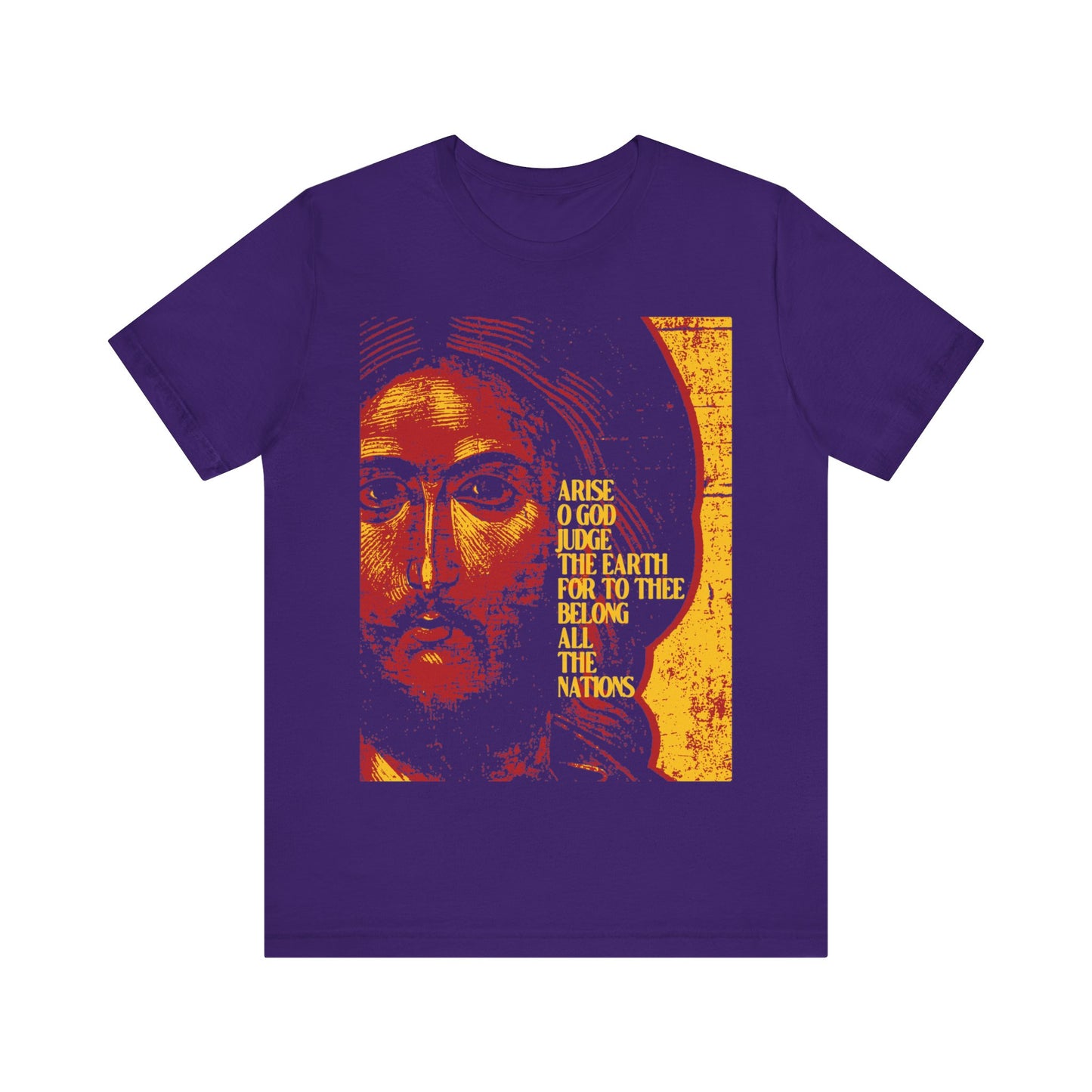 Arise, O God, Judge the Earth (Psalm 82/81) | Jesus Christ Russian Style IconoGraphic | Orthodox Christian T-Shirt