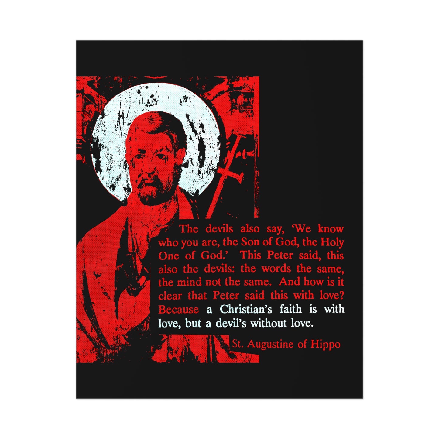The Devil's Faith is Without Love (St. Peter, St. Augustine) No. 1 |  Orthodox Christian Art Poster