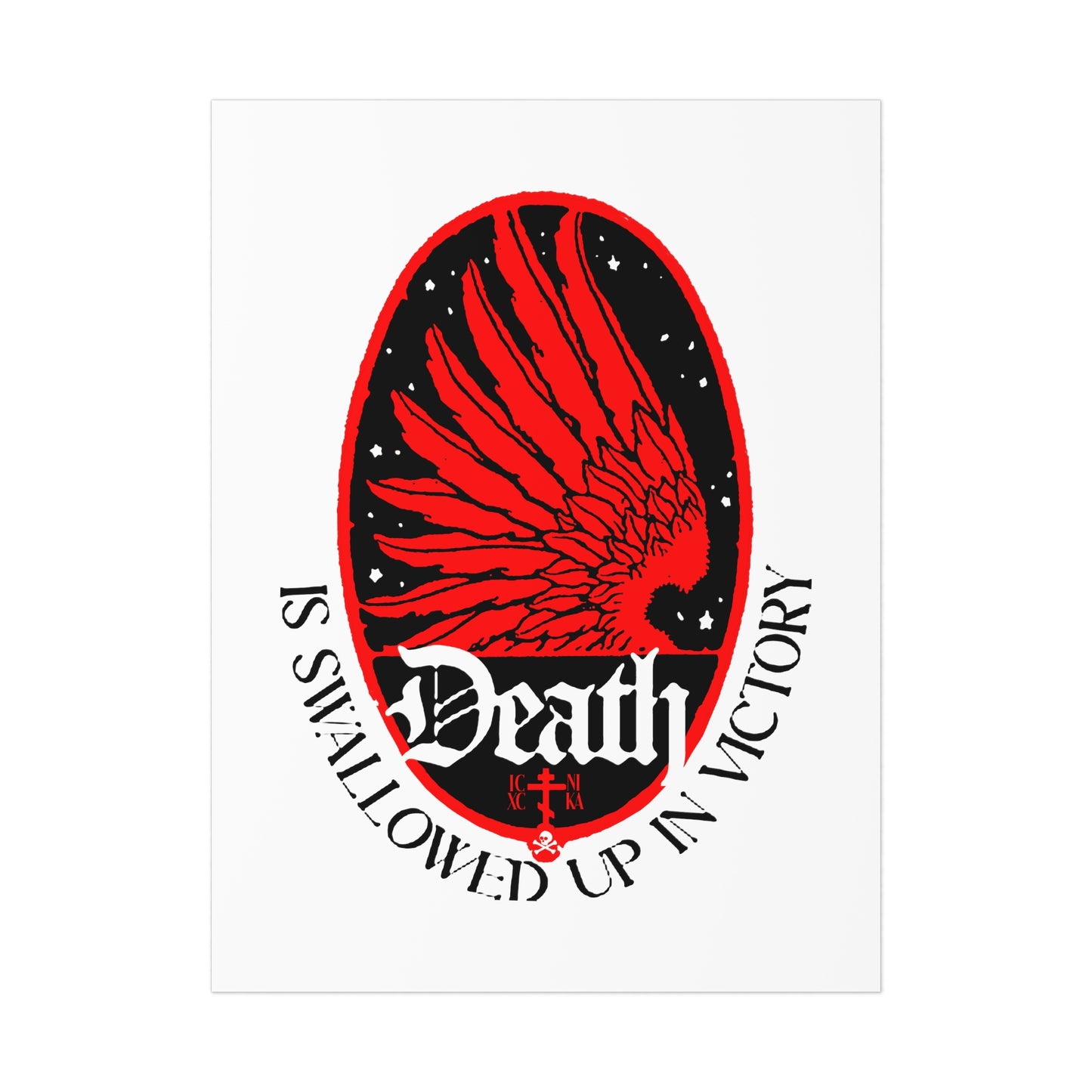 Death is Swallowed Up In Victory No. 3 (Dark Design) | Orthodox Christian Art Poster