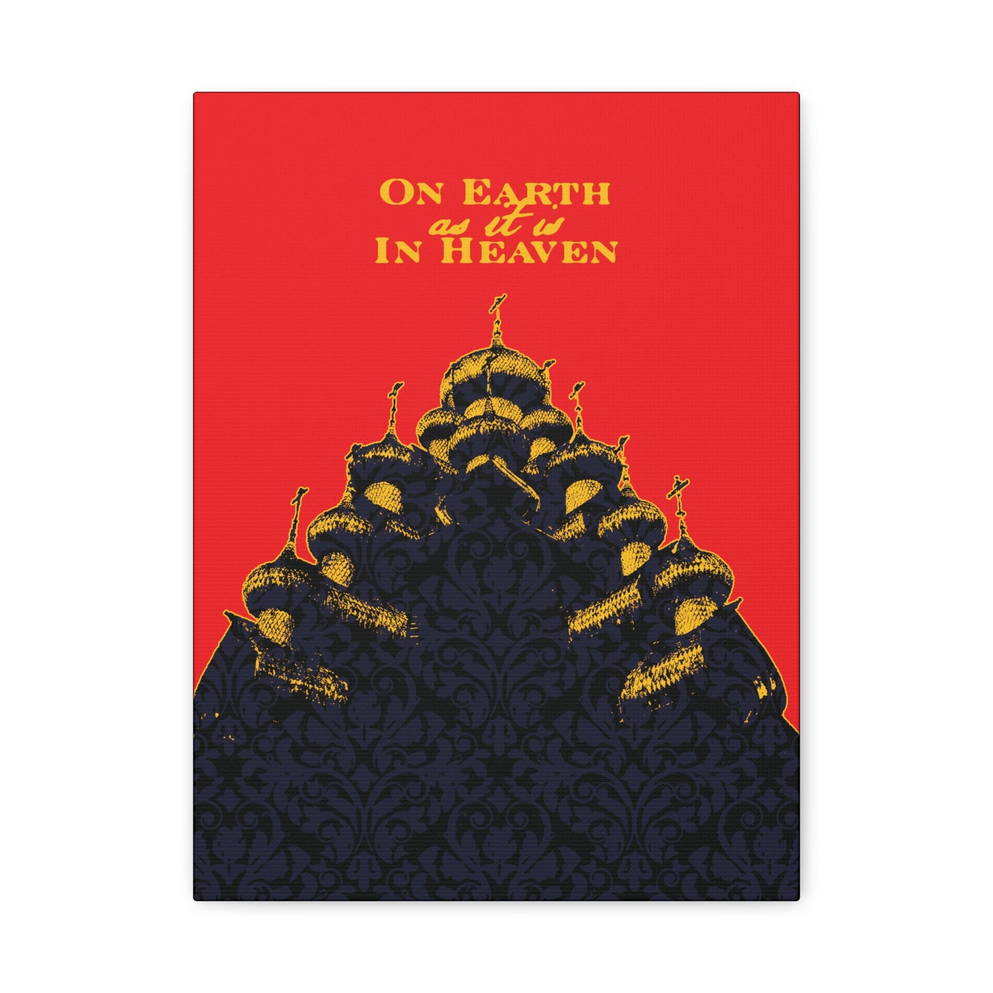 The Church: On Earth As It Is In Heaven | Lord's Prayer | Ancient Russian Wooden Church Design | Orthodox Christian Canvas Art