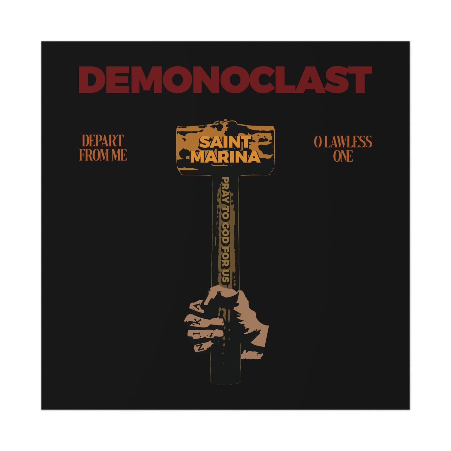 Demonoclast No. 1 (St. Marina's Hammer) | Orthodox Christian Art Poster