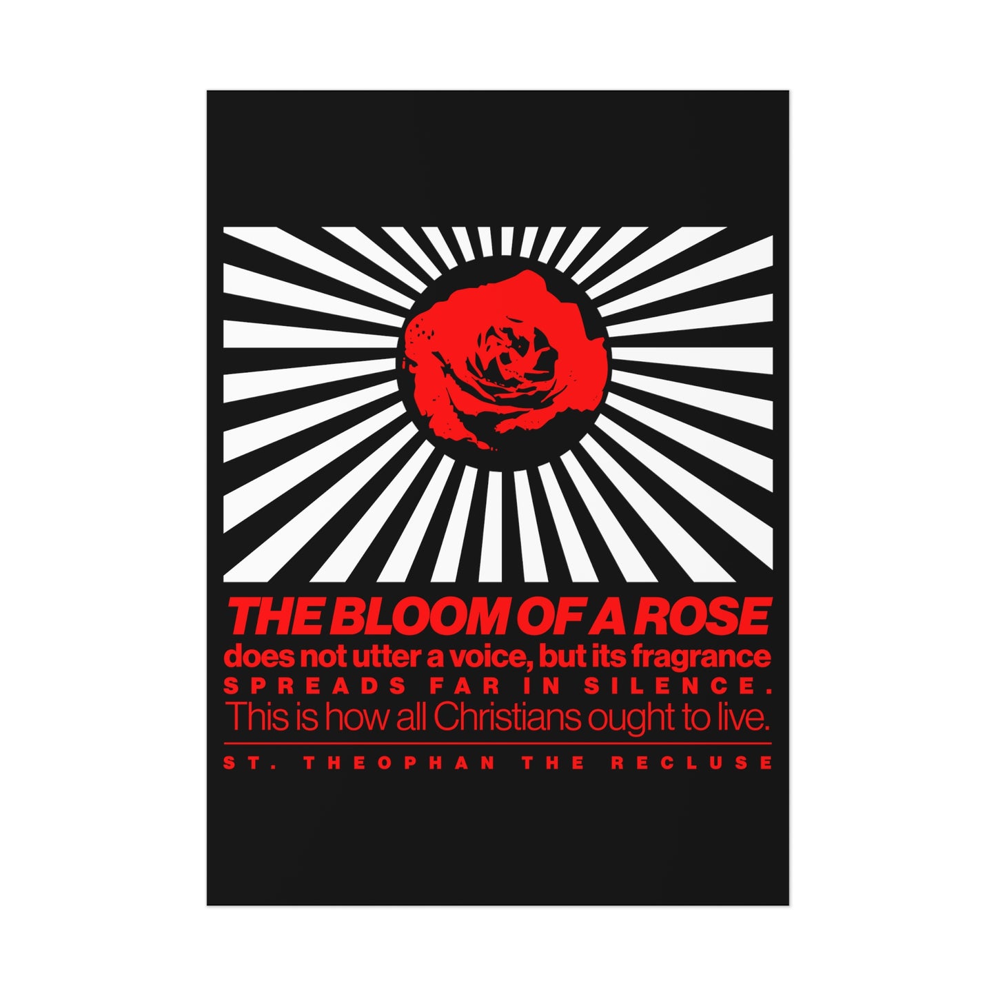 The Bloom of a Rose No. 1 | Orthodox Christian Art Poster