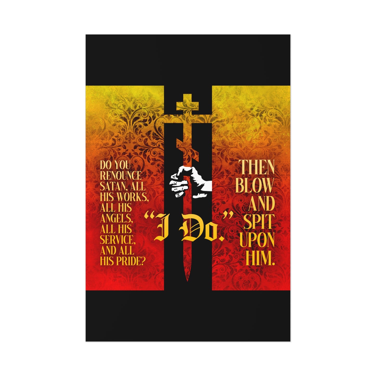 Do You Renounce Satan? (Catechumen Prayers) No. 1 | Orthodox Christian Art Poster