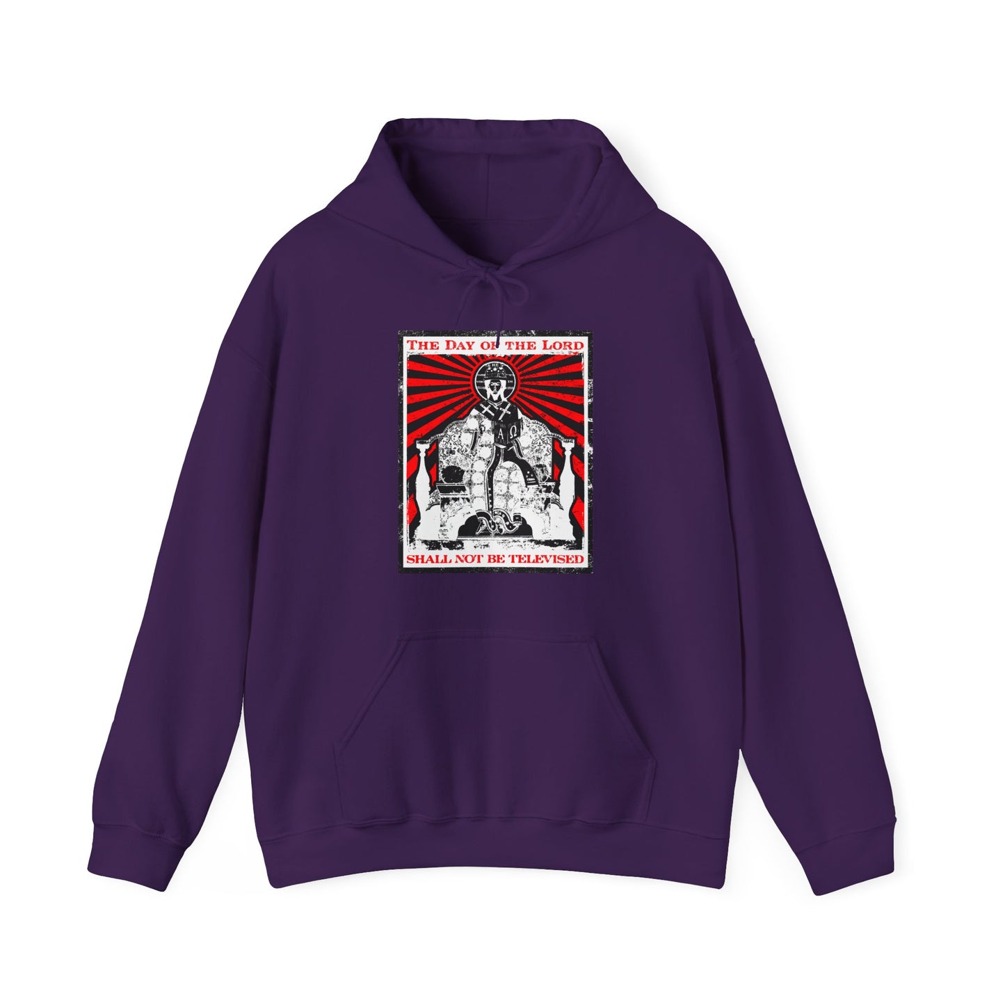 The Day of the Lord Shall Not Be Televised | Jesus Christ Iconographic | Second Coming | Revelation | Orthodox Christian Hoodie