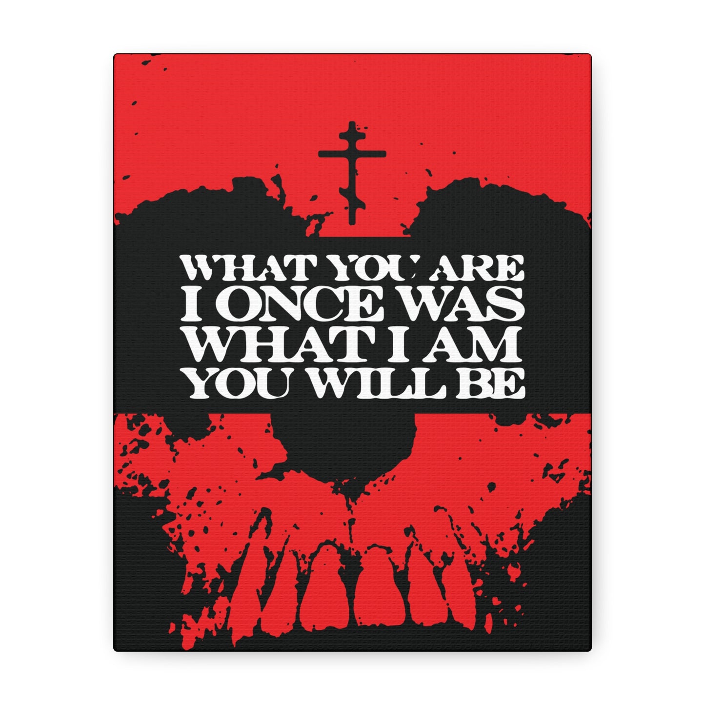 What You Are, I Once Was. What I Am, You Will Be | Memento Mori | Red Skull Remembrance of Death | Orthodox Christian Canvas Art