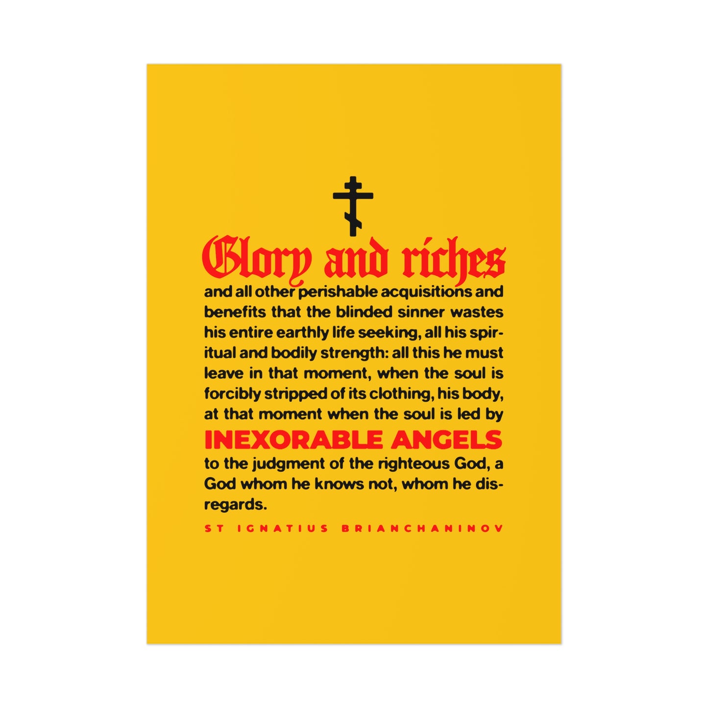 Inexorable Angels (St Ignatius Brianchaninov) No. 1 | Orthodox Christian Art Poster