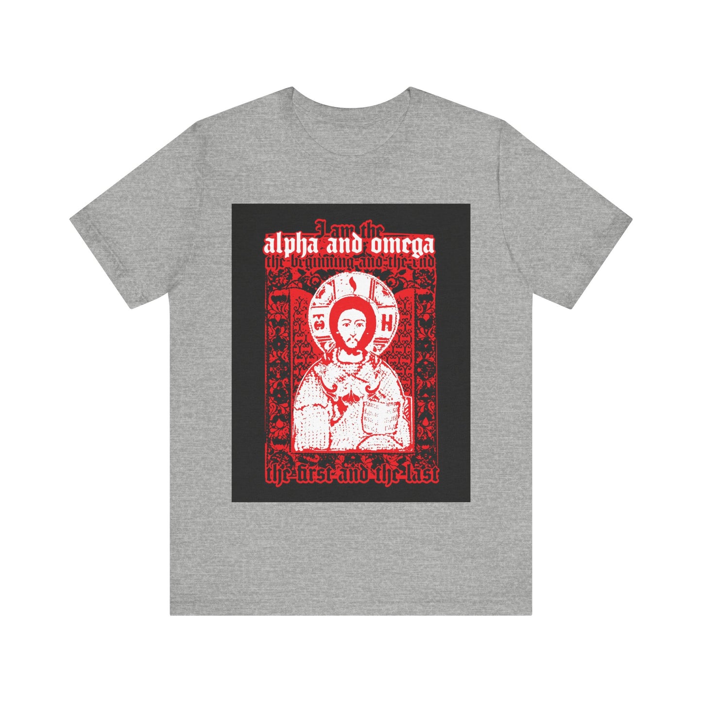 Christ Pantocrator IconoGraphik No. 2 (Alpha and Omega) | Orthodox Christian T-Shirt