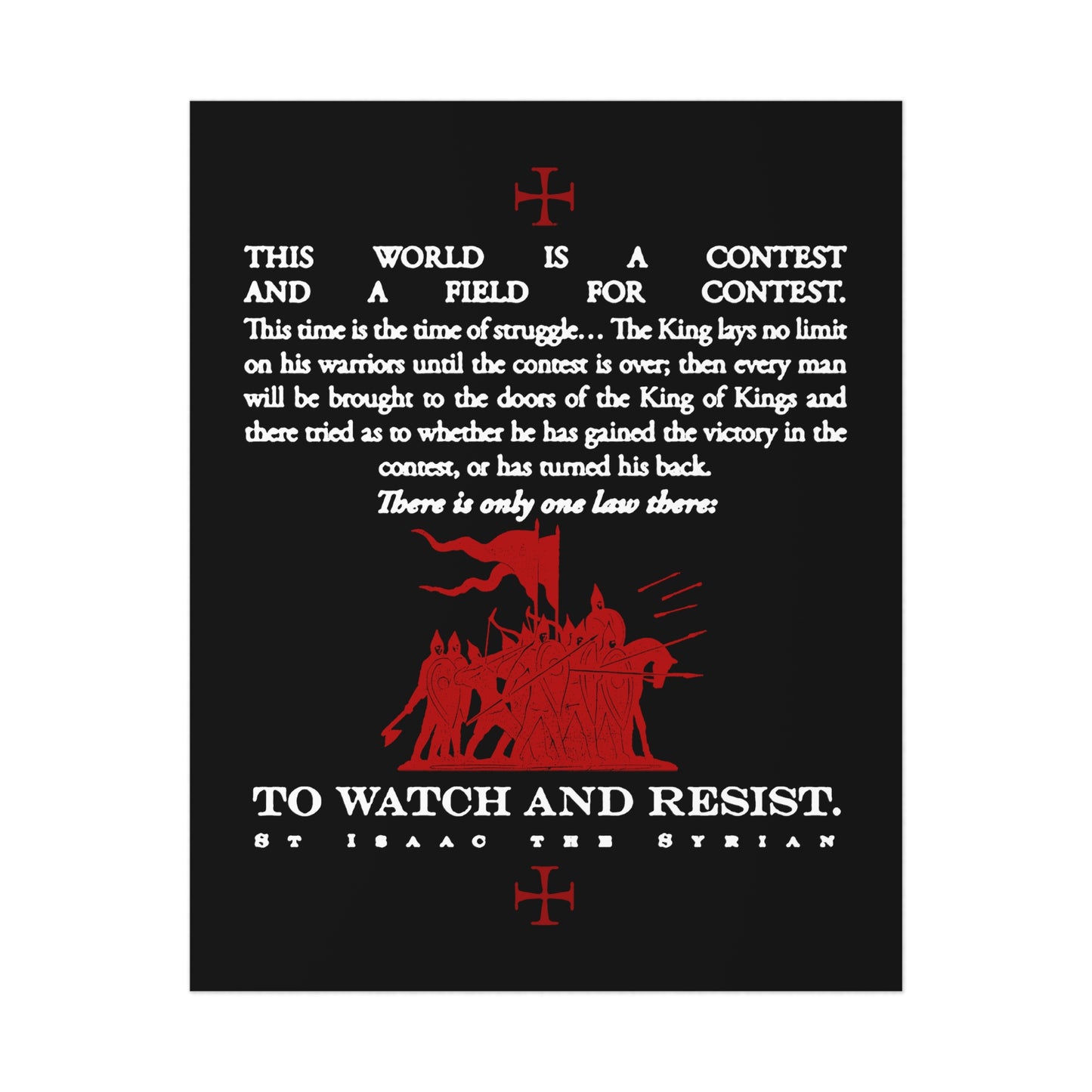 The World is a Contest No. 2 (St Isaac the Syrian) | Orthodox Christian Art Poster
