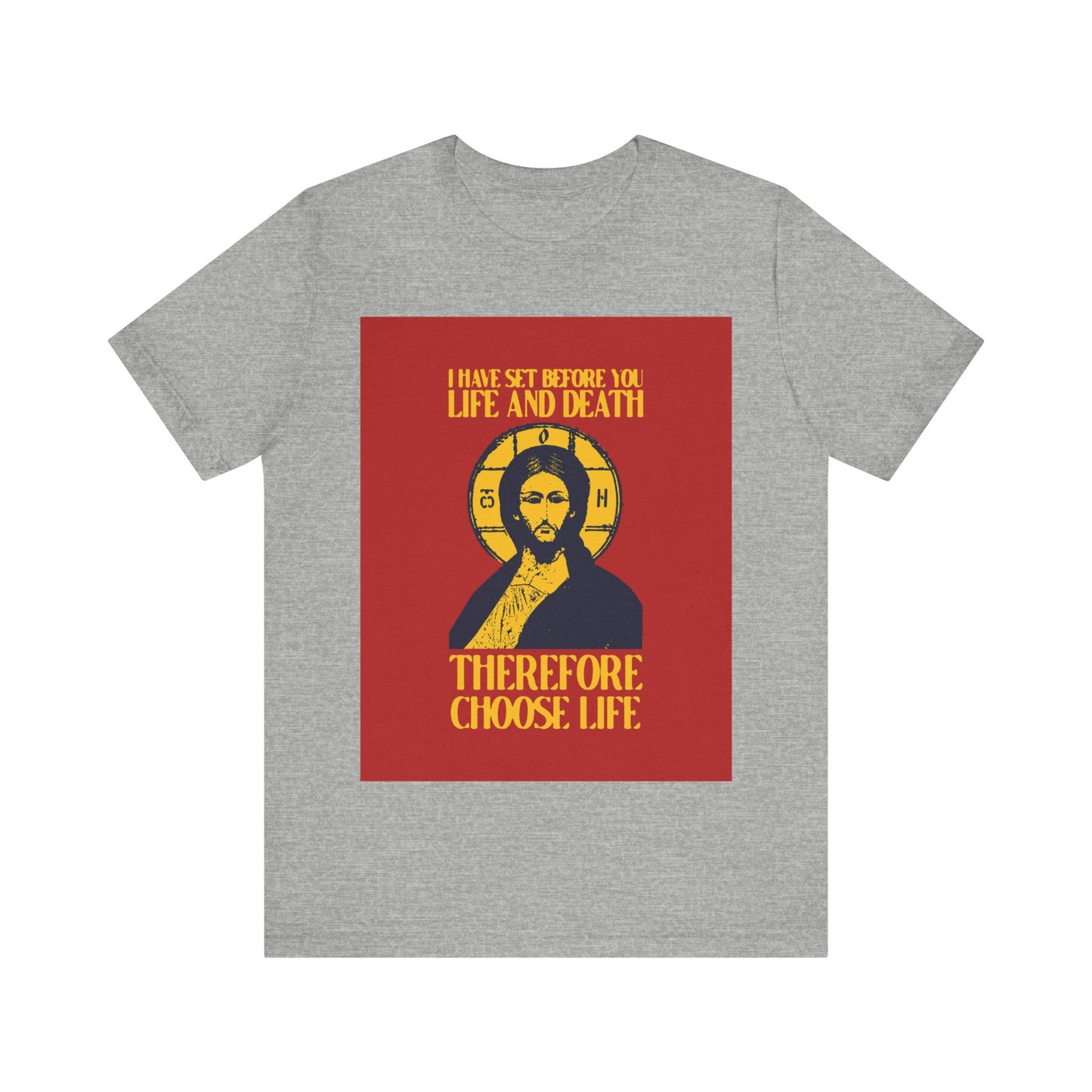 I Have Set Before You Life and Death (Deut. 30:11-20) Red Design No. 1 | Orthodox Christian T-Shirt