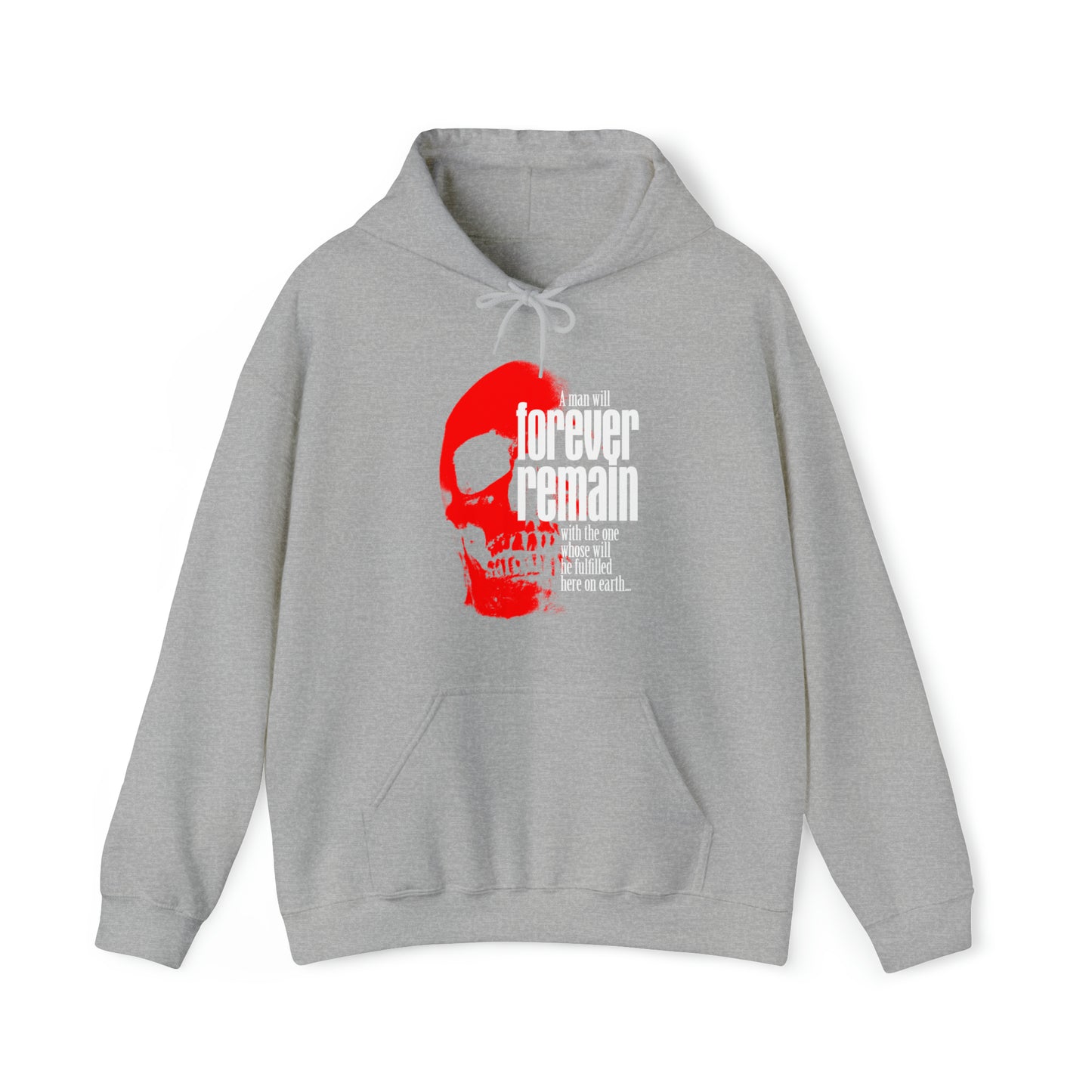 A man will forever remain... | You cannot serve two masters | Red Skull Horror Movie Poster Aesthetic | Orthodox Christian Hoodie / Hooded Sweatshirt