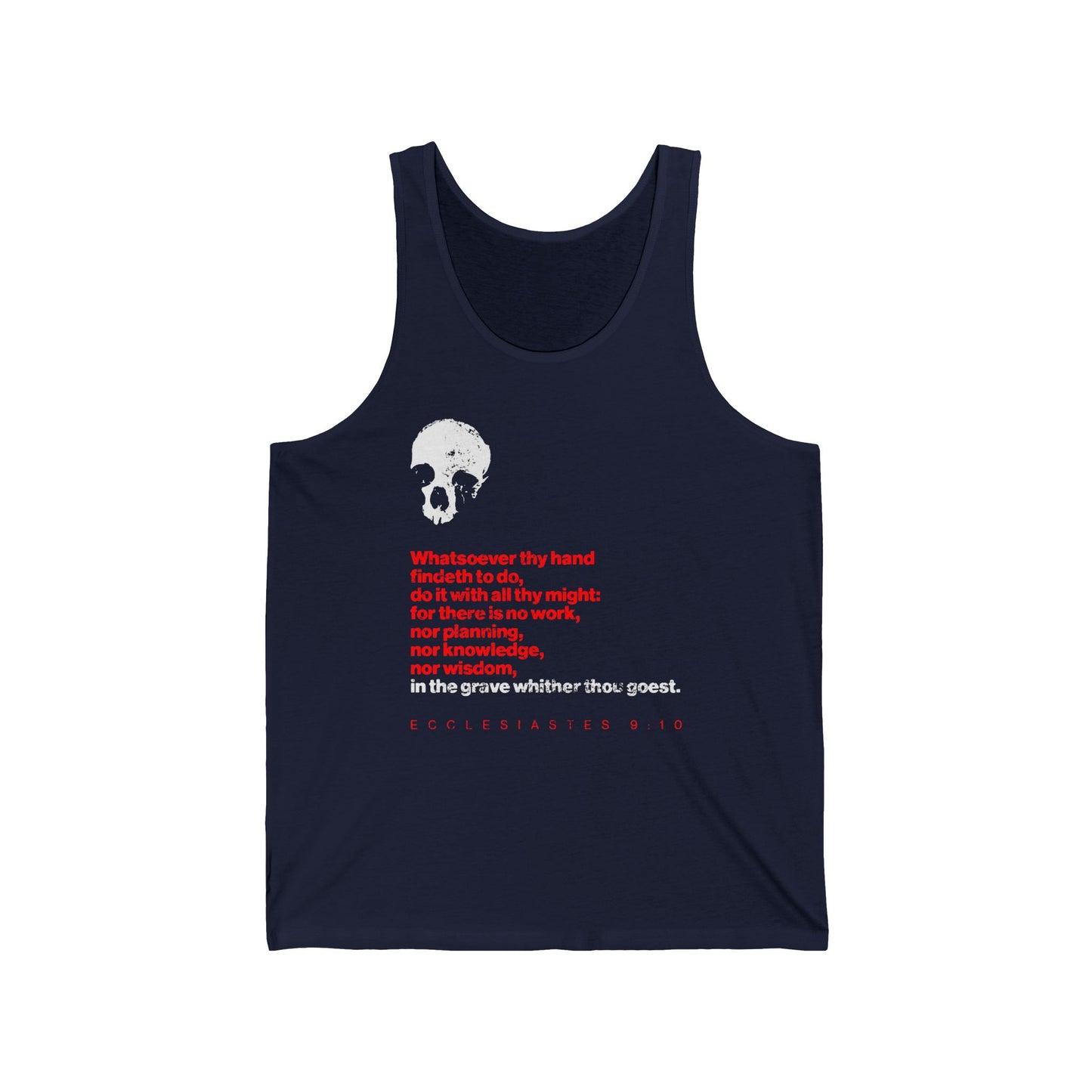 Whatsoever Thy Hand Findeth to Do No. 2 (Red Text) | Orthodox Christian Jersey Tank Top / Sleeveless Shirt