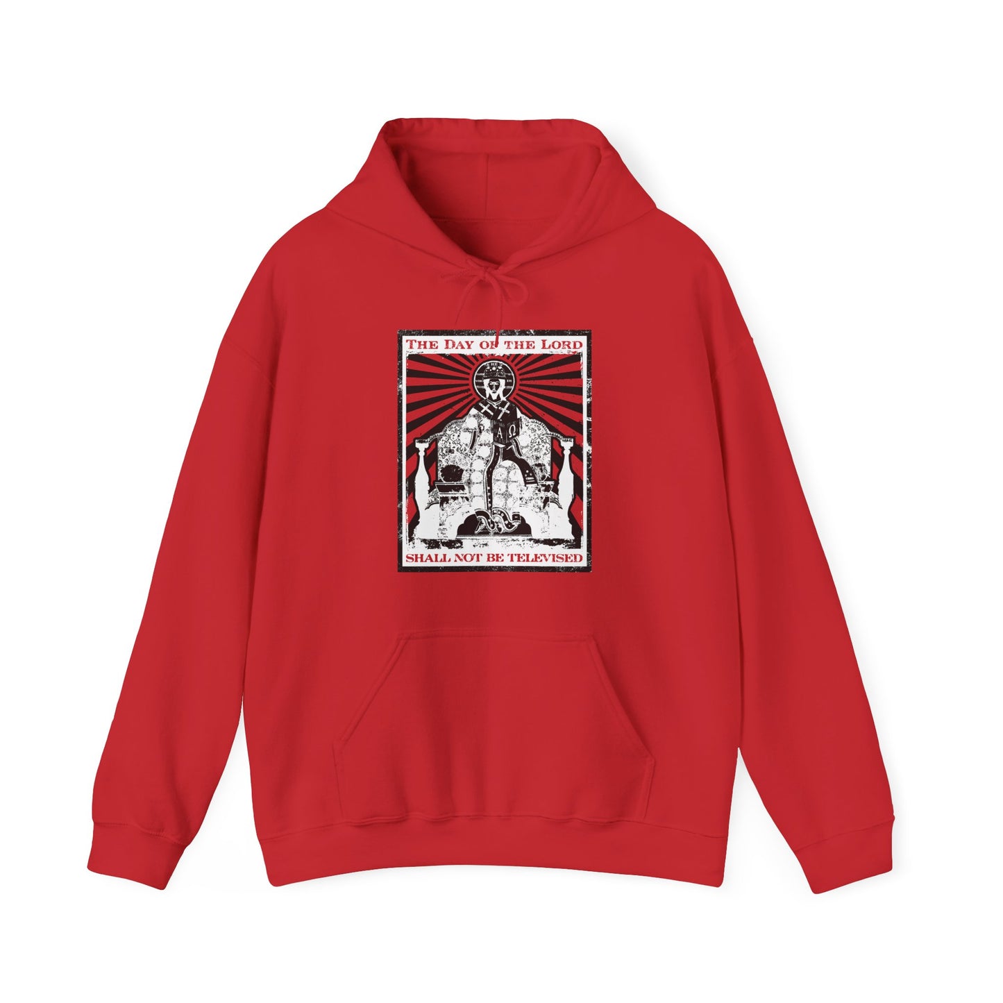 The Day of the Lord Shall Not Be Televised | Jesus Christ Iconographic | Second Coming | Revelation | Orthodox Christian Hoodie