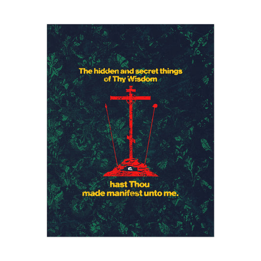 The Hidden and Secret Things of Thy Wisdom (Golgotha Cross) No. 1 | Orthodox Christian Art Poster