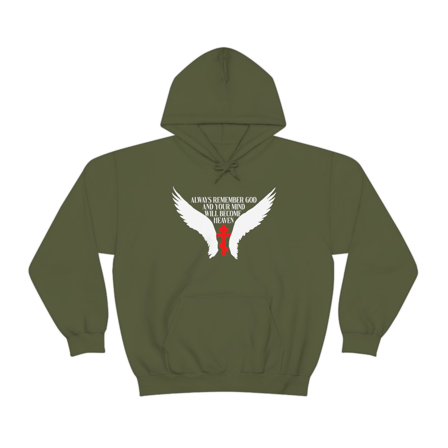 Always Remember God and Your Mind Will Become Heaven No. 1 | Orthodox Christian Hoodie / Hooded Sweatshirt