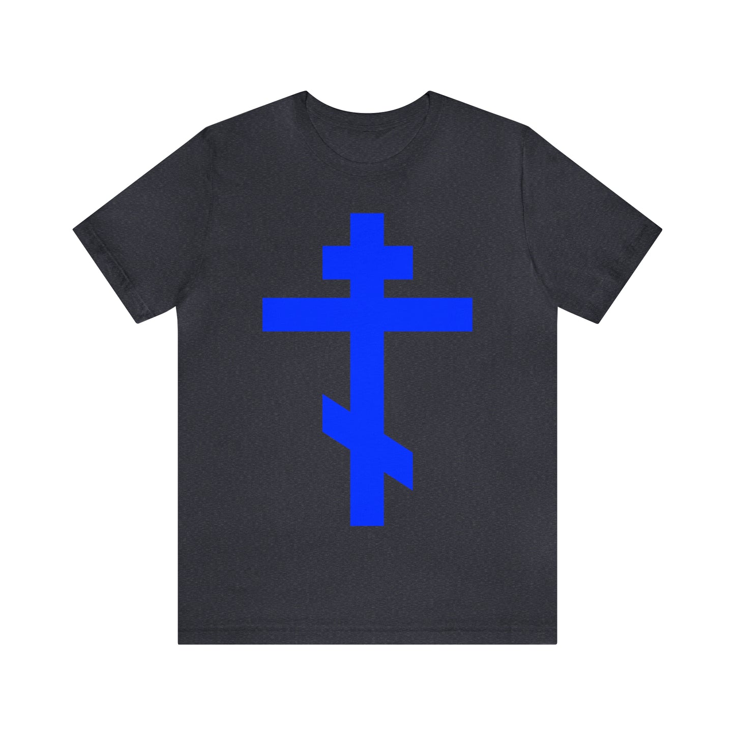 Simple Orthodox Cross (Blue) No. 1 | Orthodox Christian T-Shirt