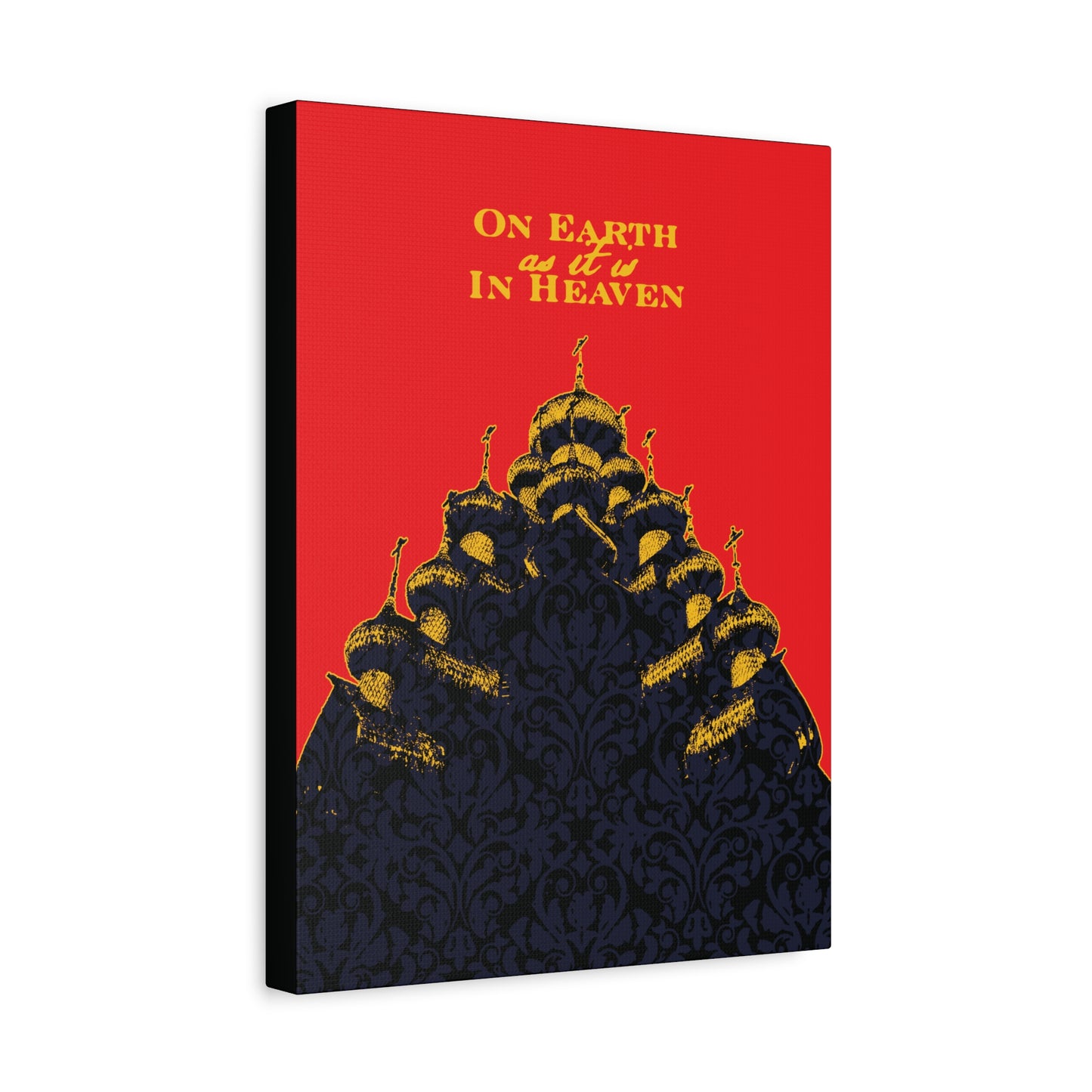 The Church: On Earth As It Is In Heaven | Lord's Prayer | Ancient Russian Wooden Church Design | Orthodox Christian Canvas Art