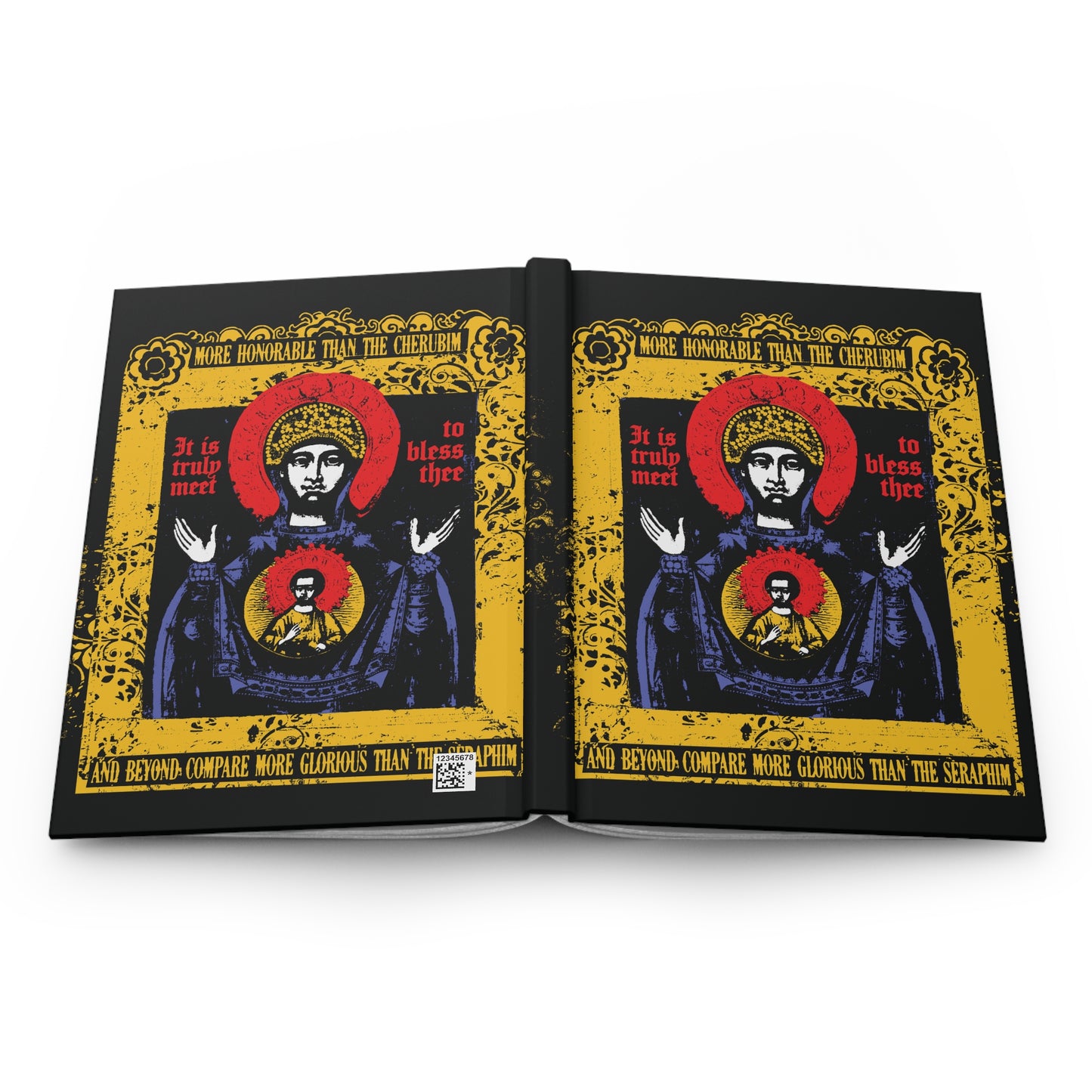 It is Truly Meet To Bless Thee Iconographic | Axion Estin Hymn to the Mother of God Theotokos | Orthodox Christian Hardcover Journal