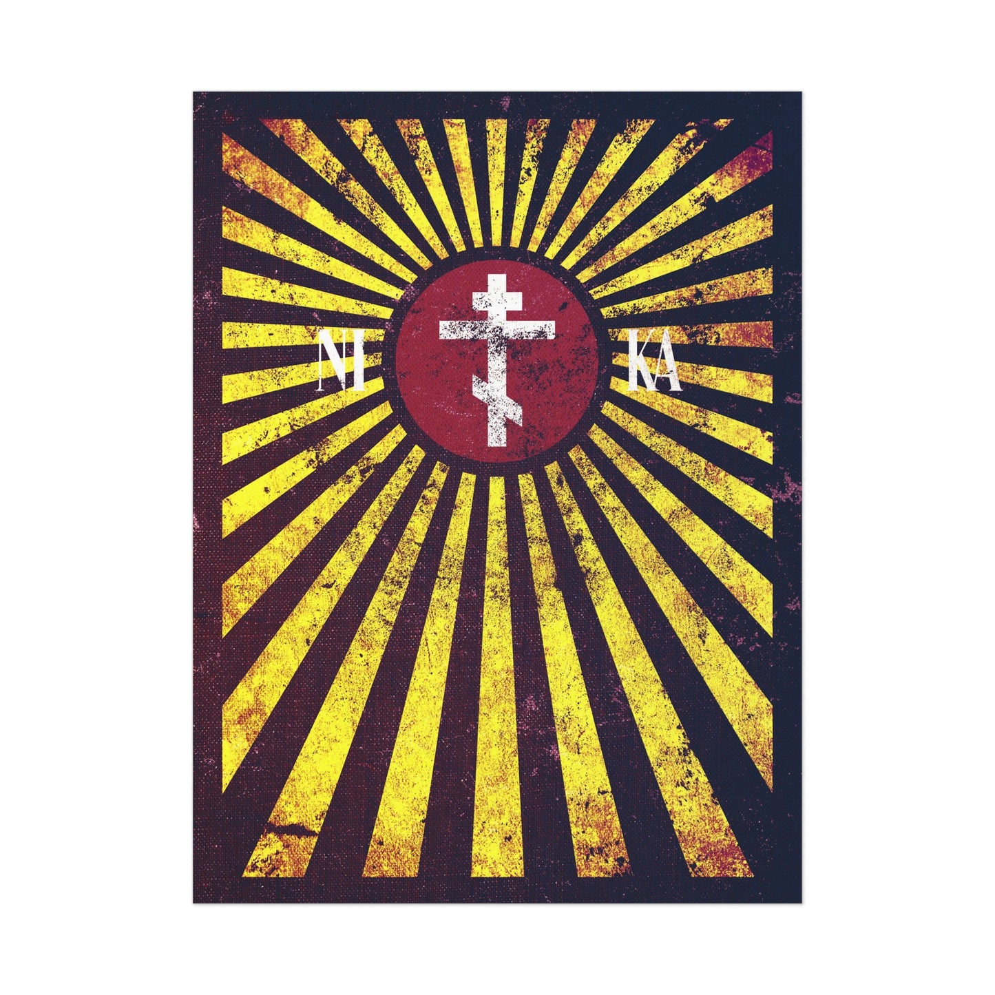 NIKA Cross Flag No. 1 | Orthodox Christian Art Poster