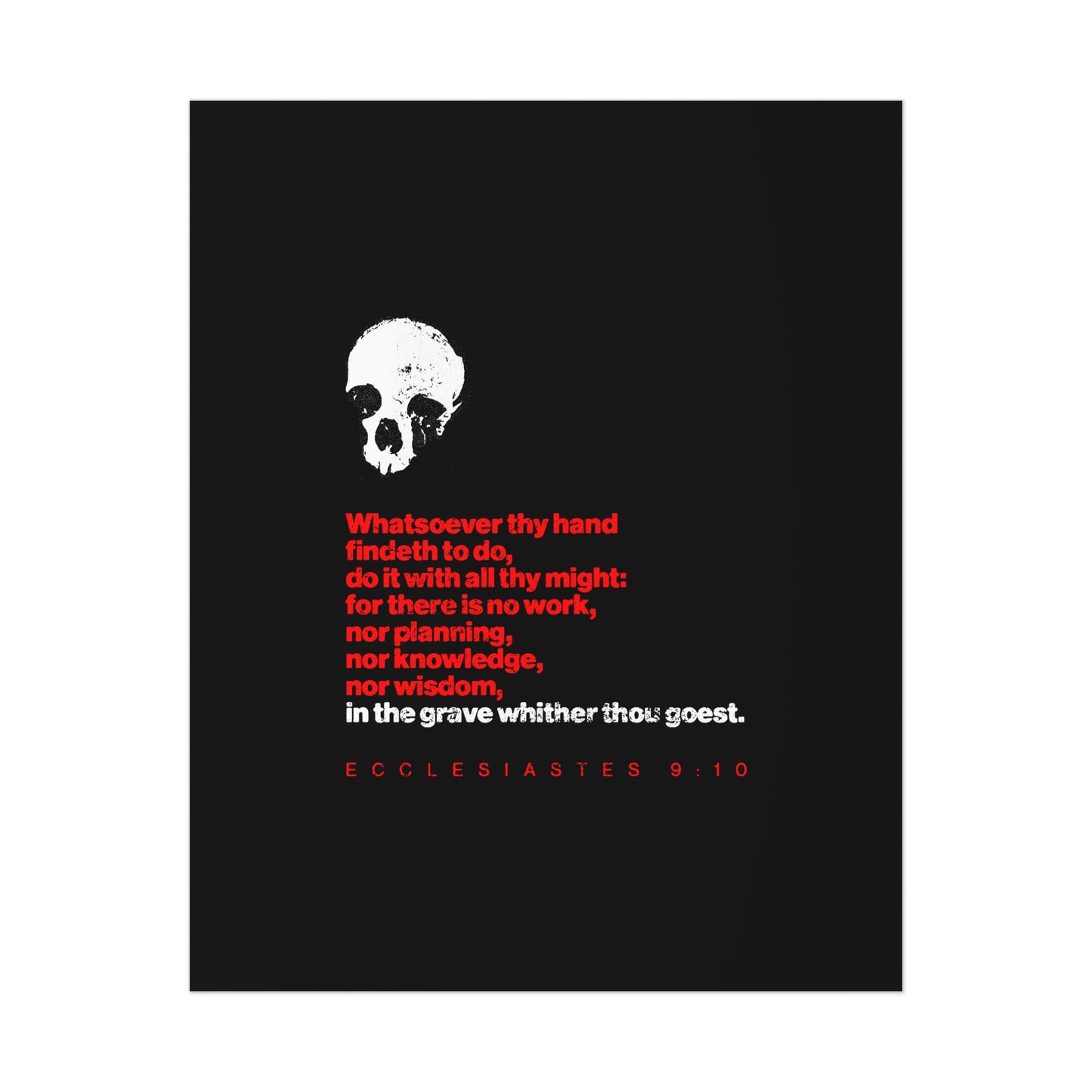 Whatsoever Thy Hand Findeth to Do No. 2 (Red Text) | Orthodox Christian Art Poster