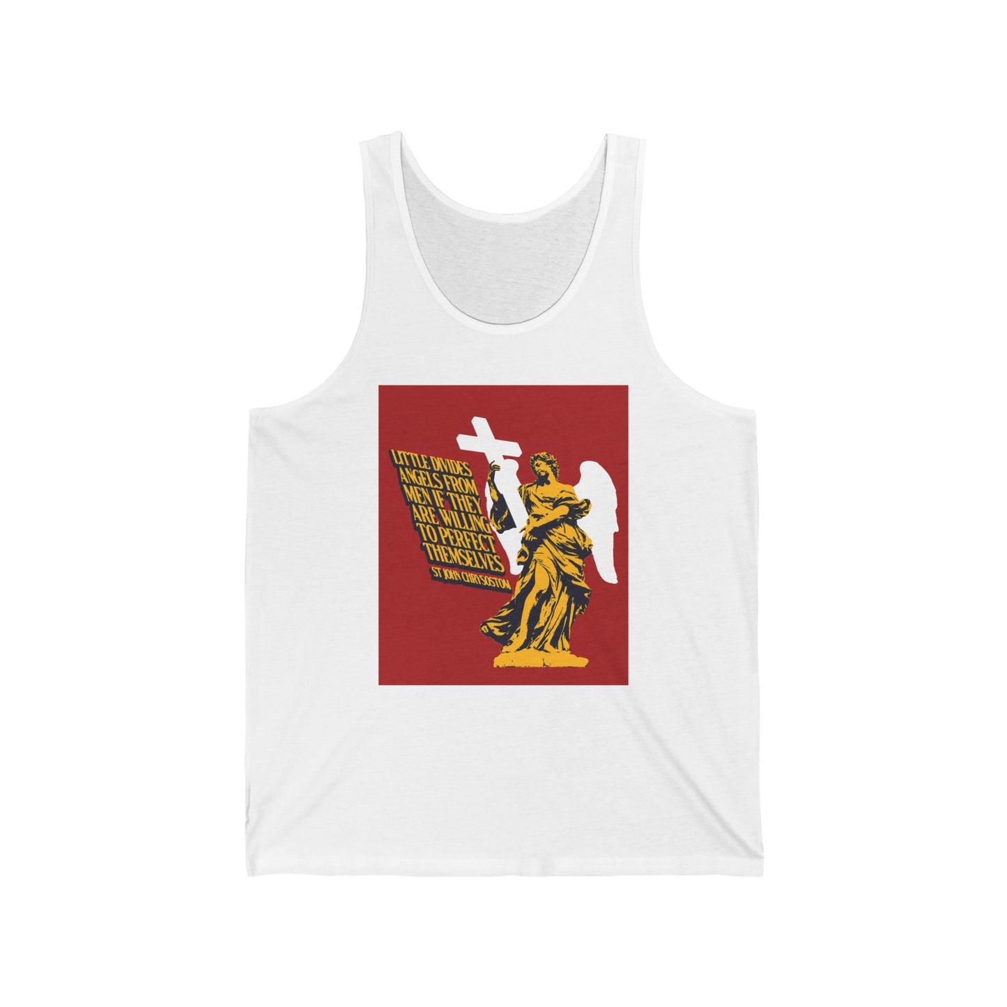 Little Divides Angels from Men (St. John Chrysostom) No. 2 | Orthodox Christian Jersey Tank Top / Sleeveless Shirt