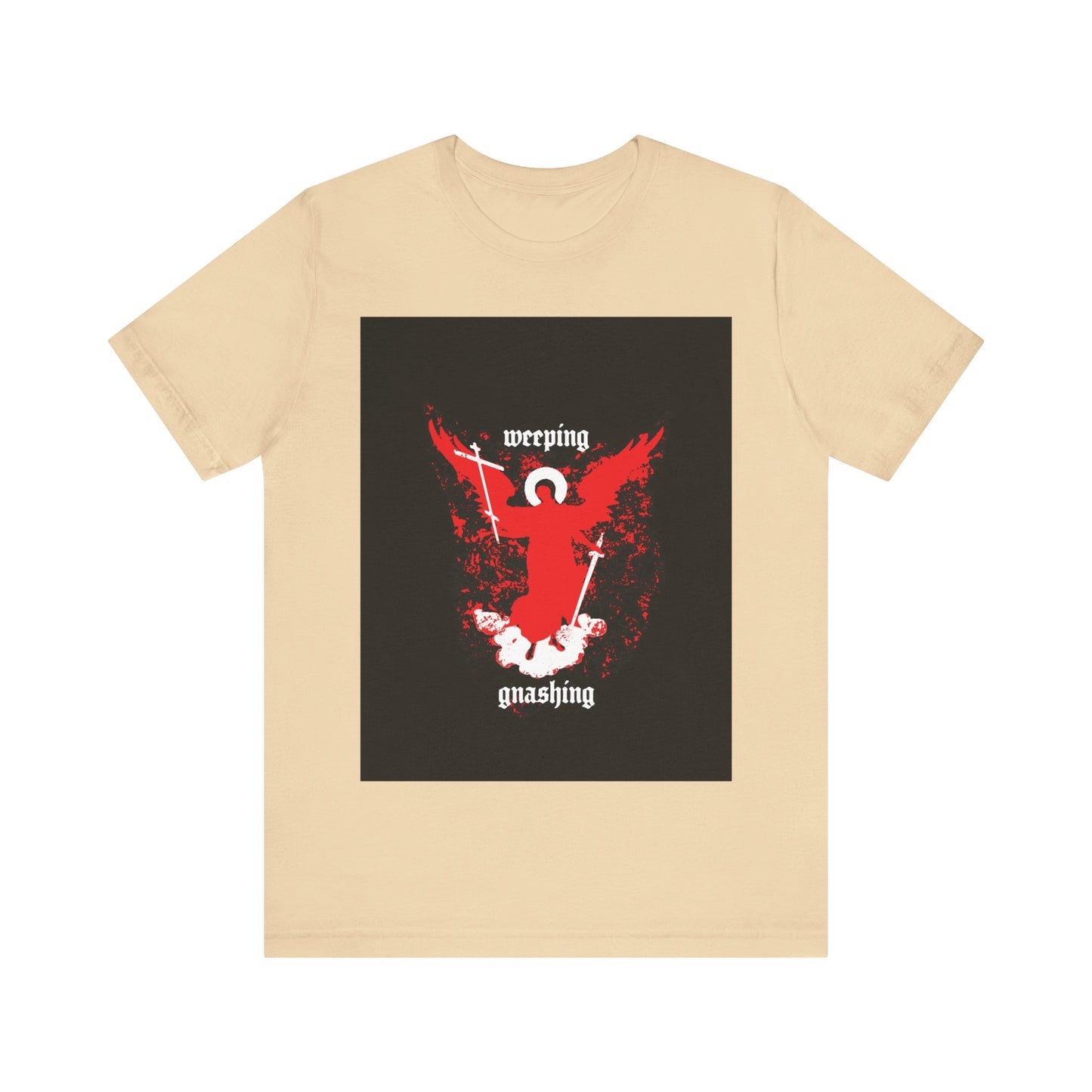 Weeping and Gnashing (Matthew 13:41, Apocalypse Angel IconoGraphic) No. 1 | Orthodox Christian T-Shirt