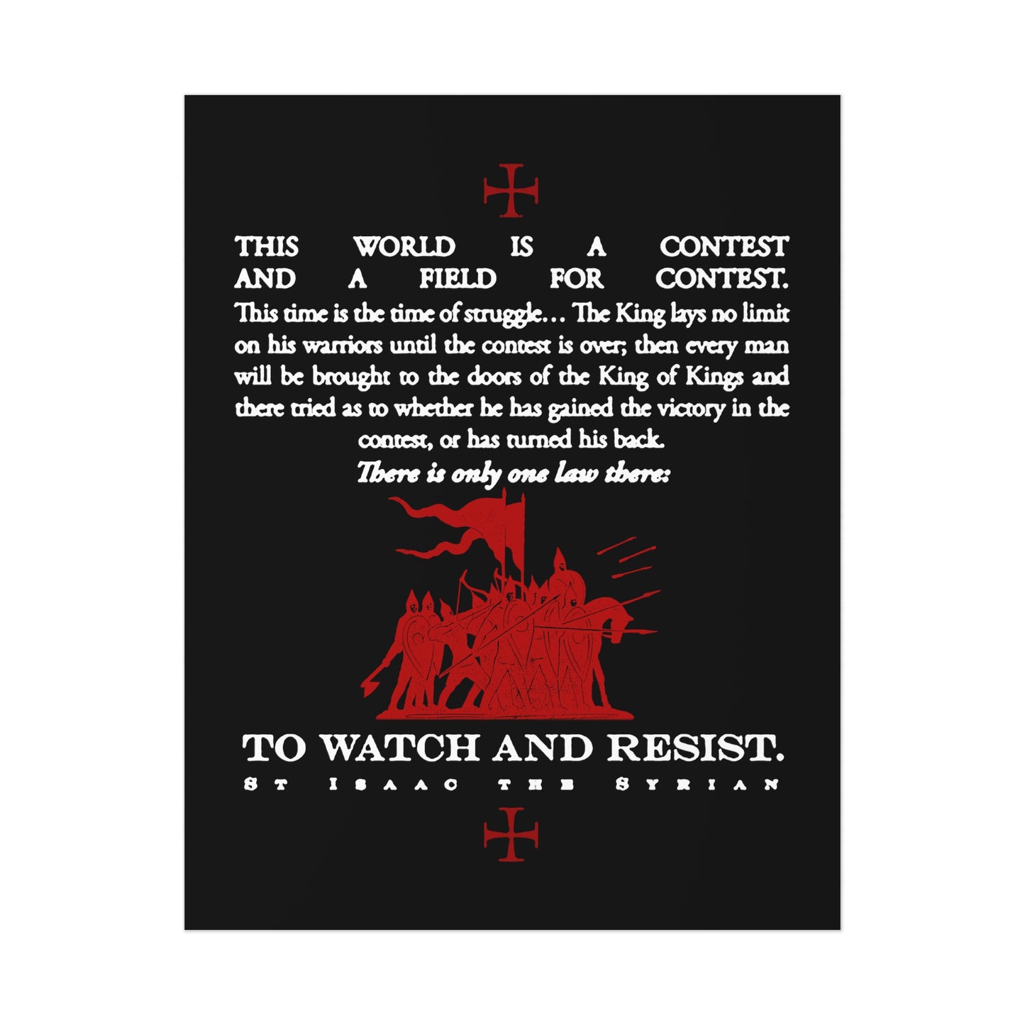 The World is a Contest No. 2 (St Isaac the Syrian) | Orthodox Christian Art Poster