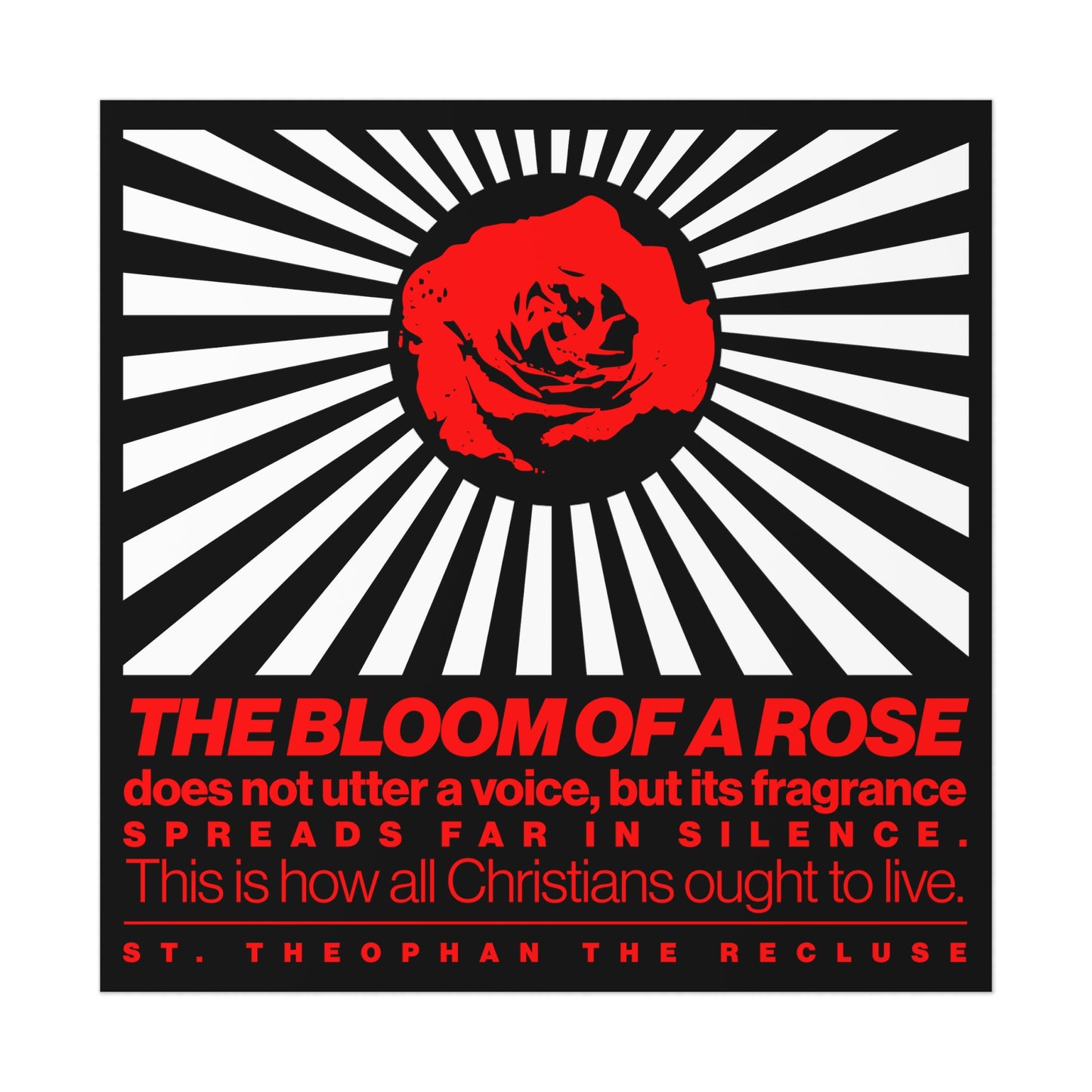 The Bloom of a Rose No. 1 | Orthodox Christian Art Poster